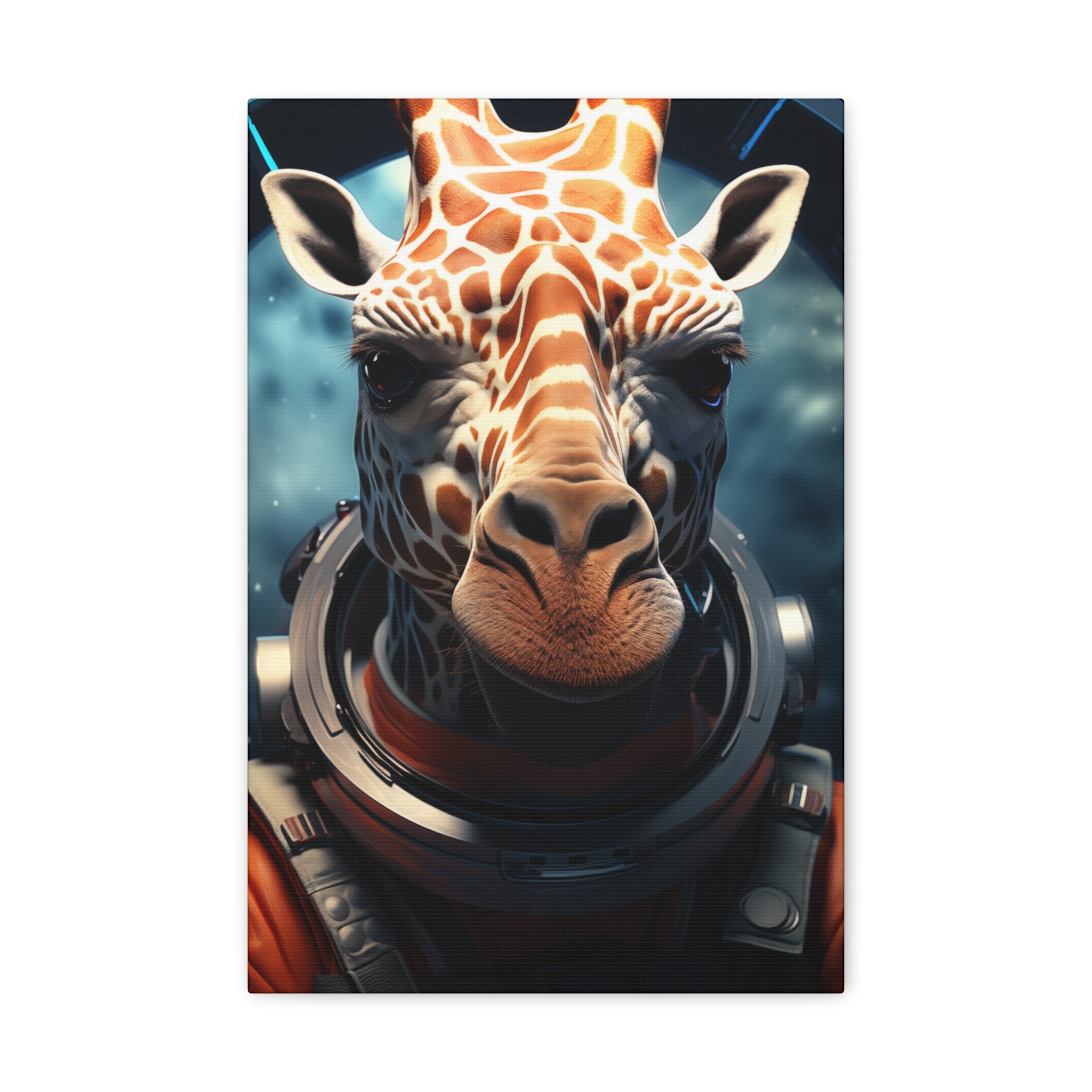 AstroGiraffe 2 Canvas Wall Art - SynthFrame