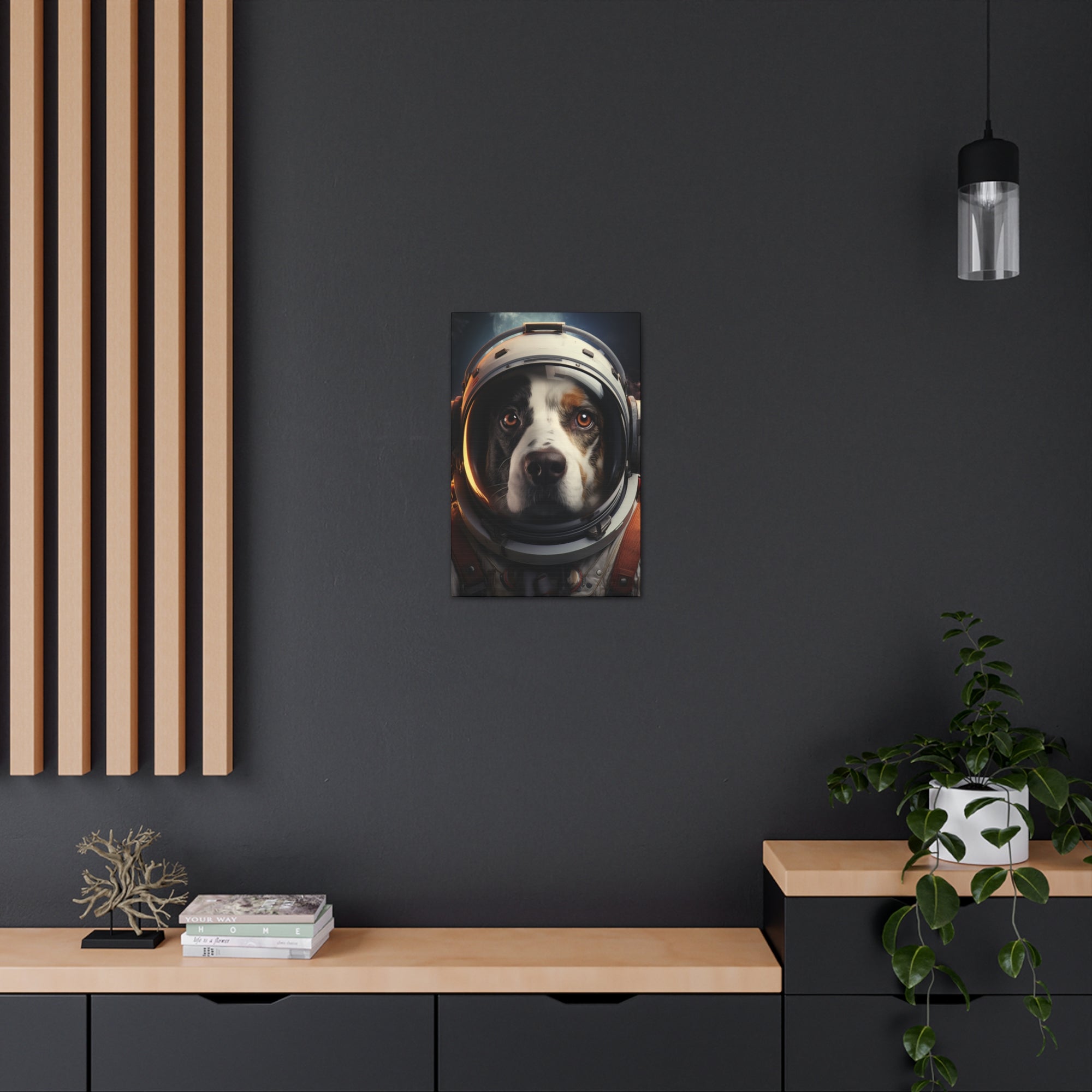 AstroDog 2 Canvas Wall Art - SynthFrame