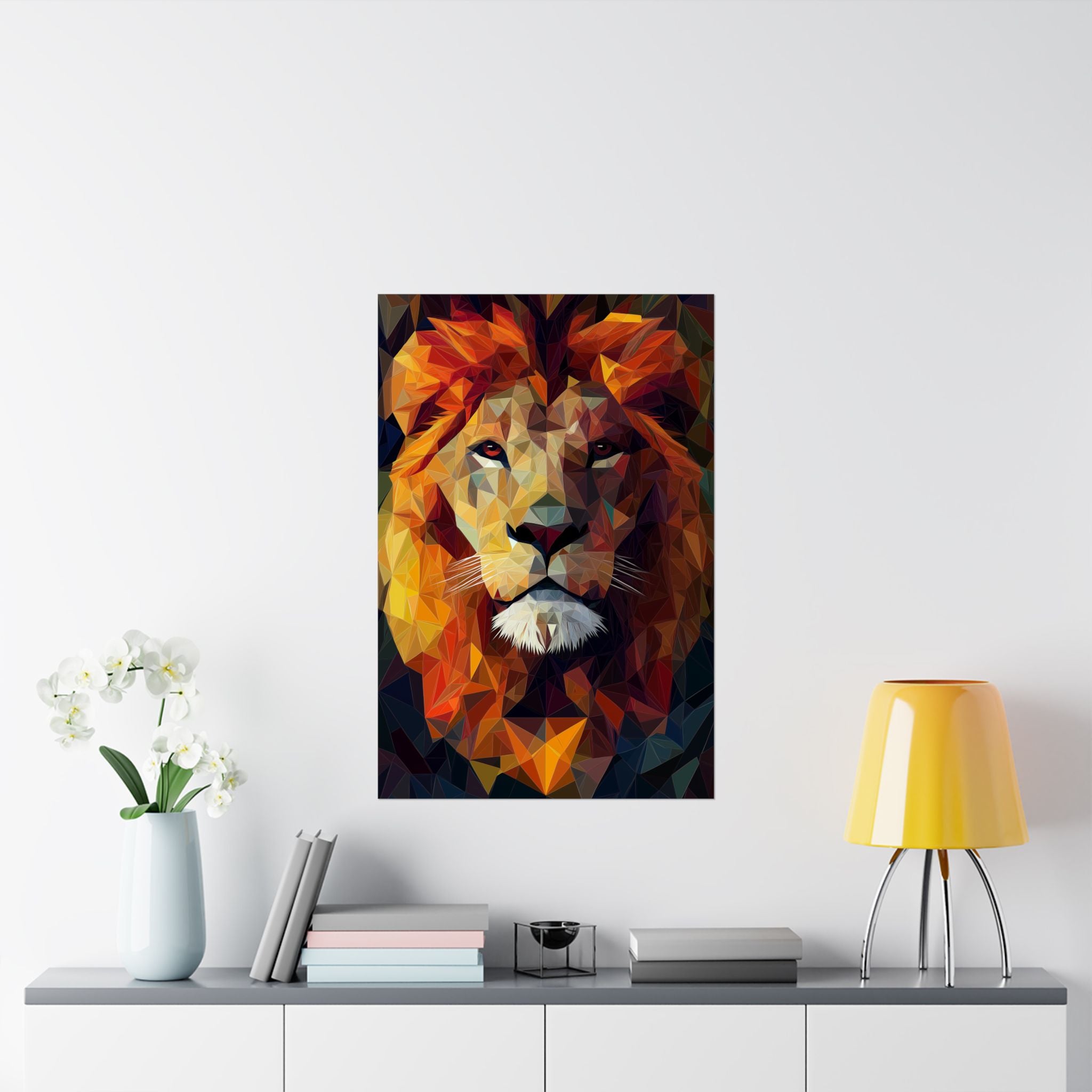 Crystalline Lion Poster