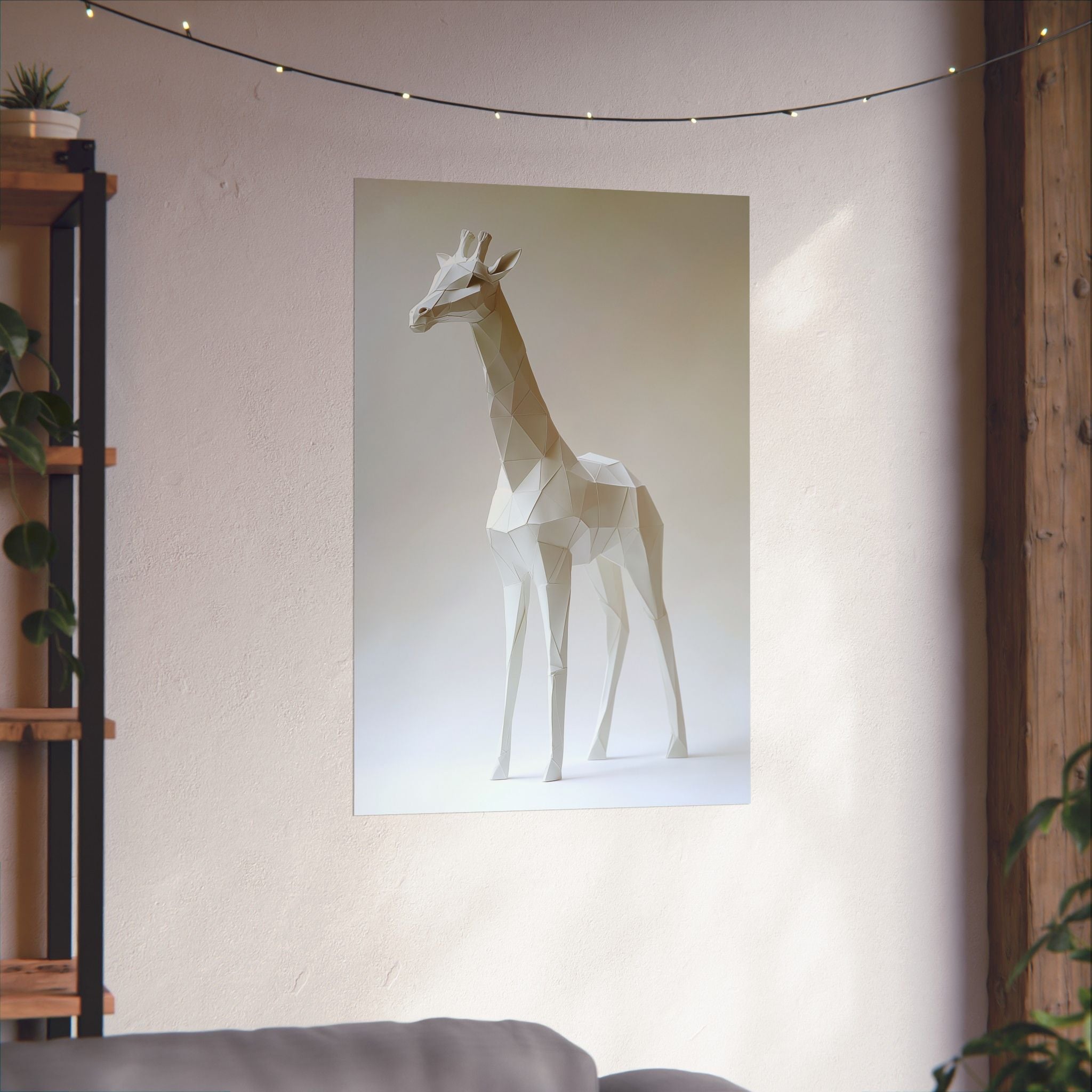 Folded Giraffe Poster