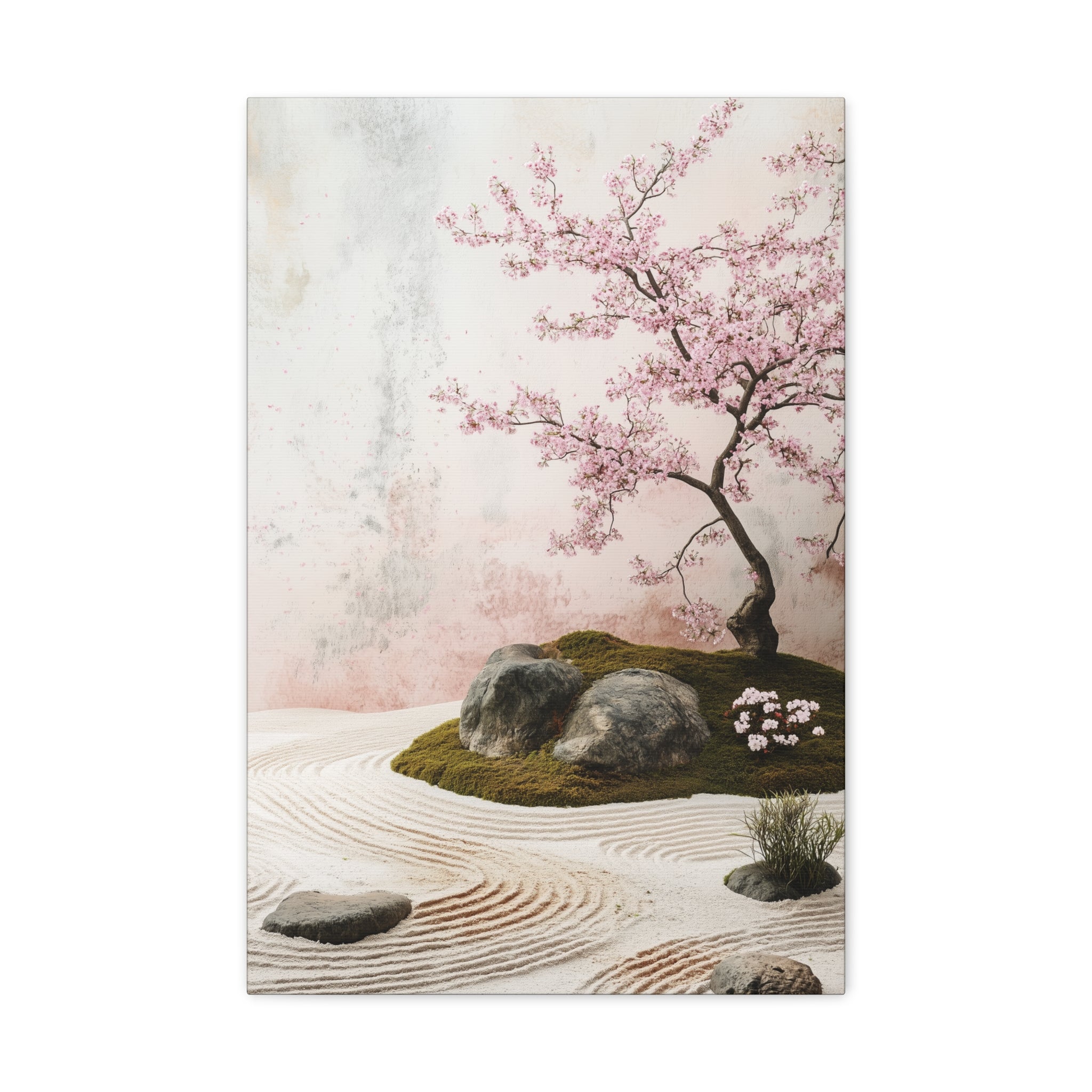 Zen Japanese Garden Canvas Wall Art - SynthFrame