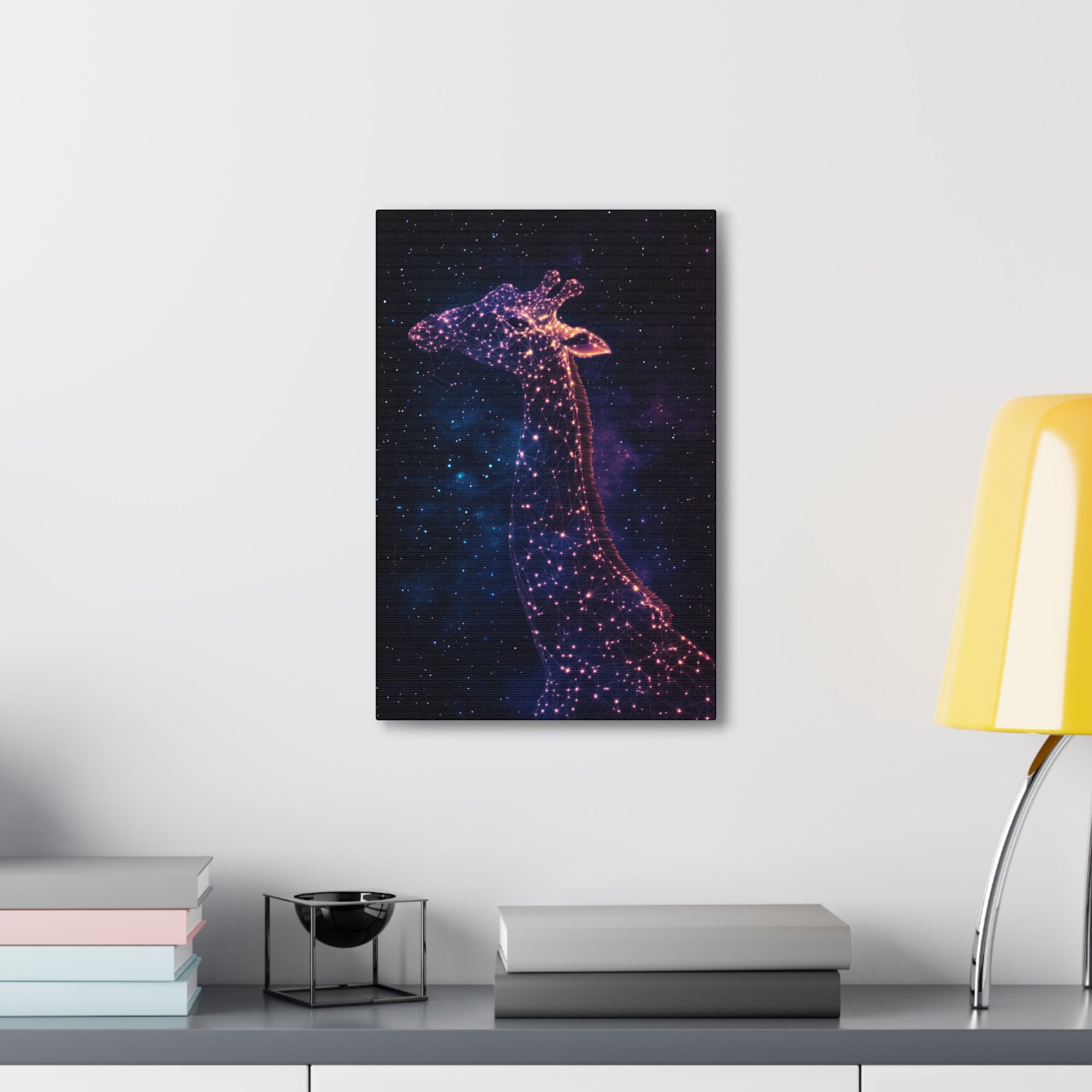 Constellation Giraffe Canvas Wall Art - SynthFrame