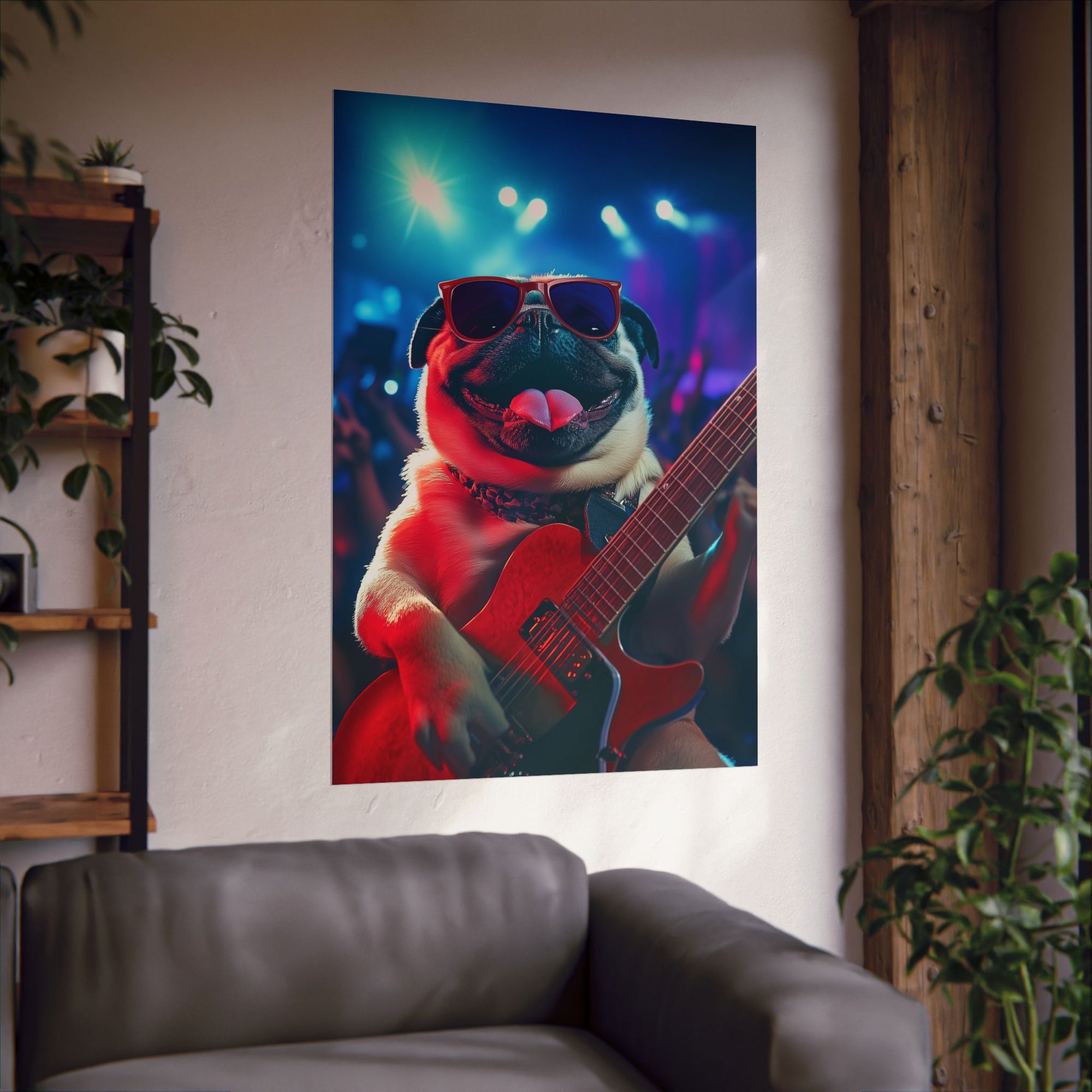 Rockstar Pug Poster