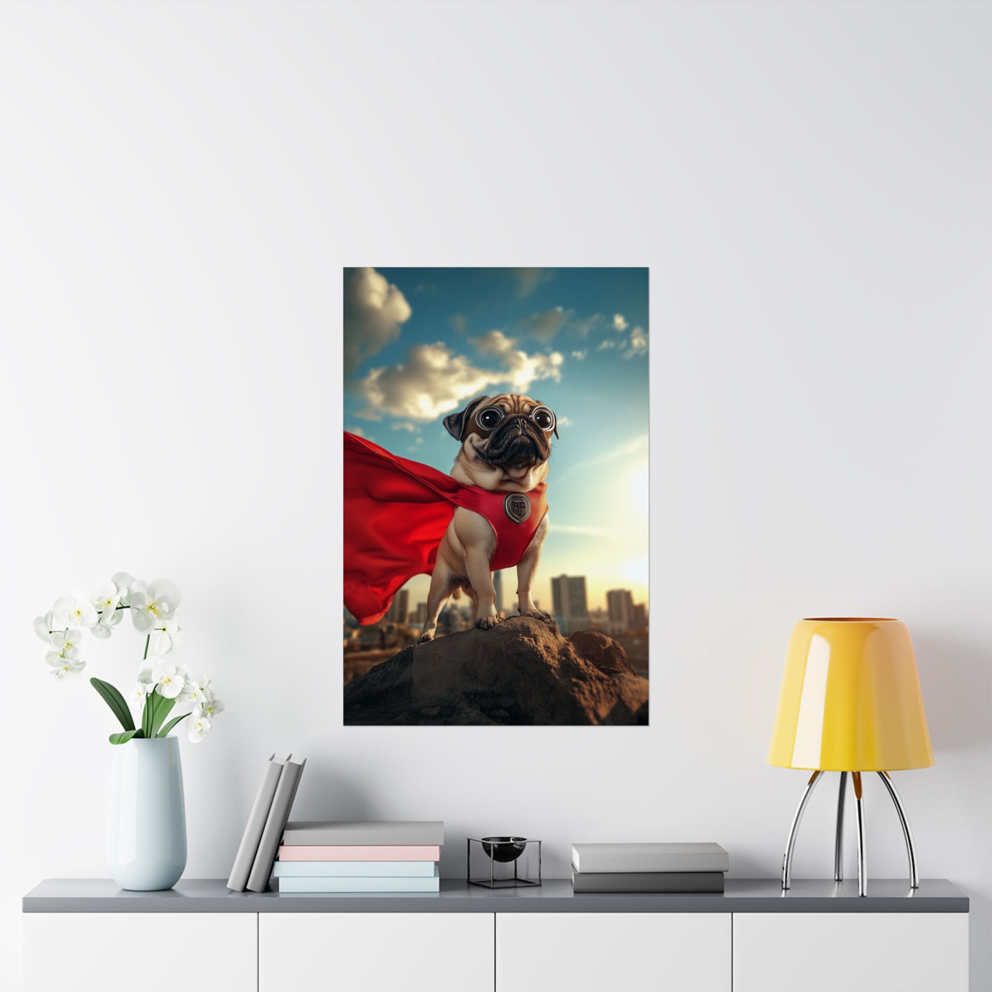 Superhero Pug Poster