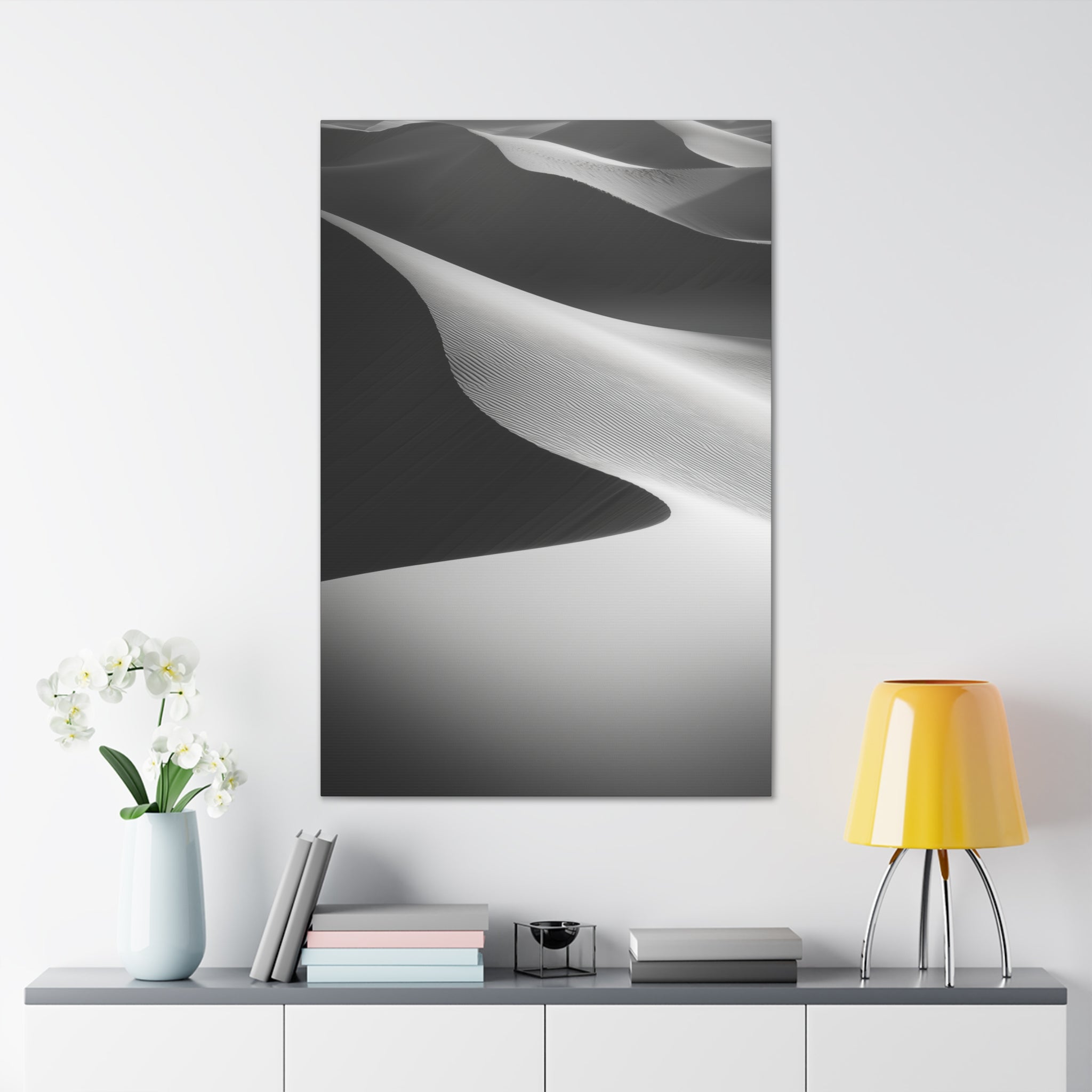 Minimalist Desert Dunes Canvas Wall Art - SynthFrame