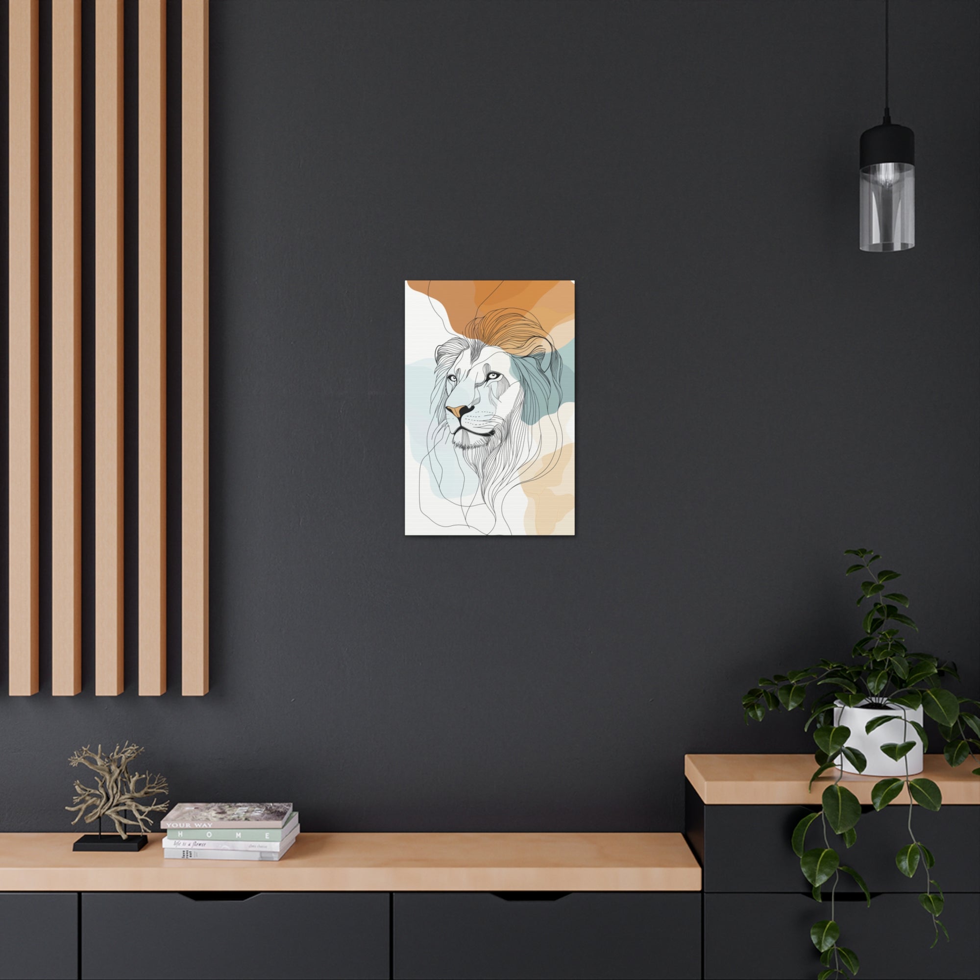 Essence of Lion Canvas Wall Art - SynthFrame