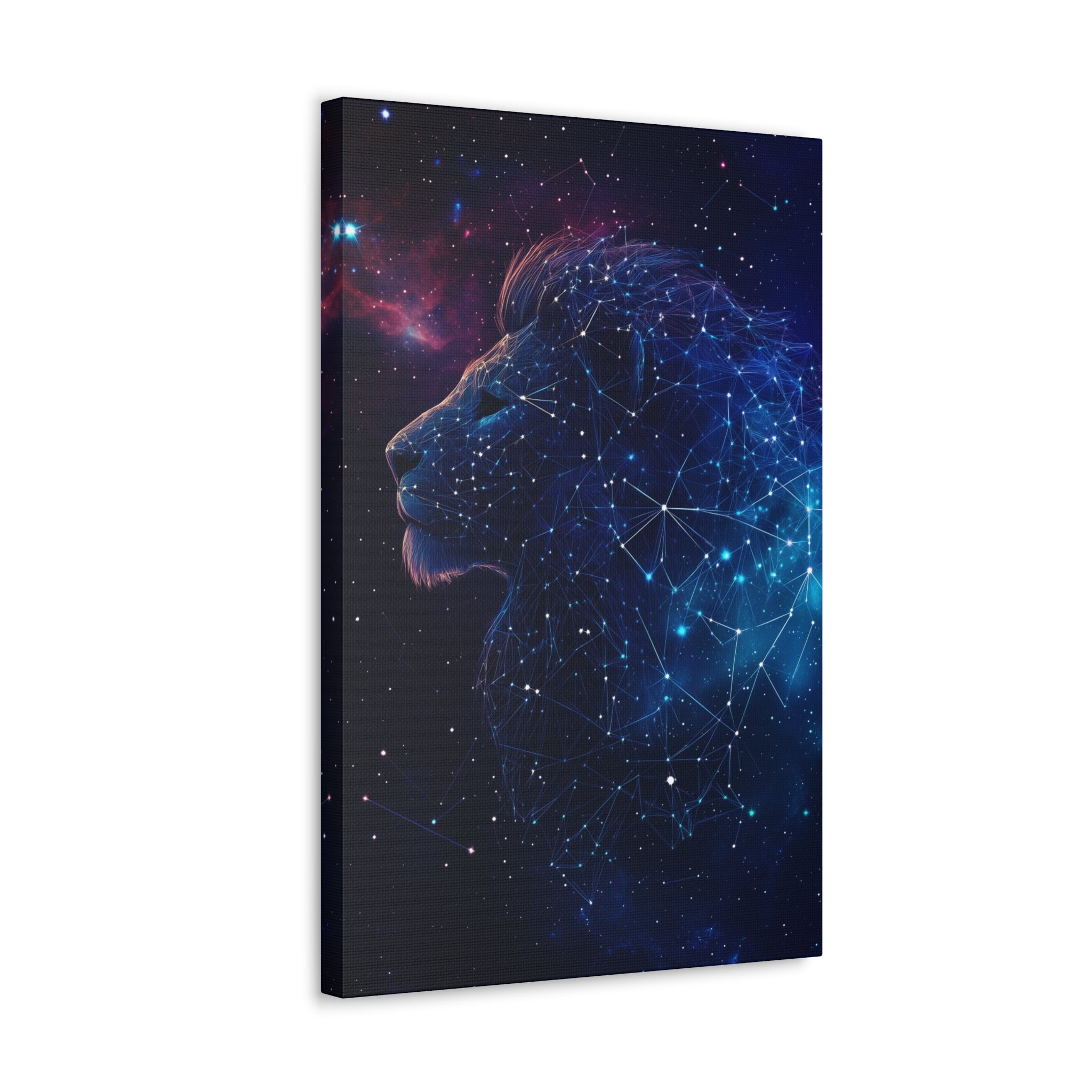 Constellation Lion Canvas Wall Art - SynthFrame