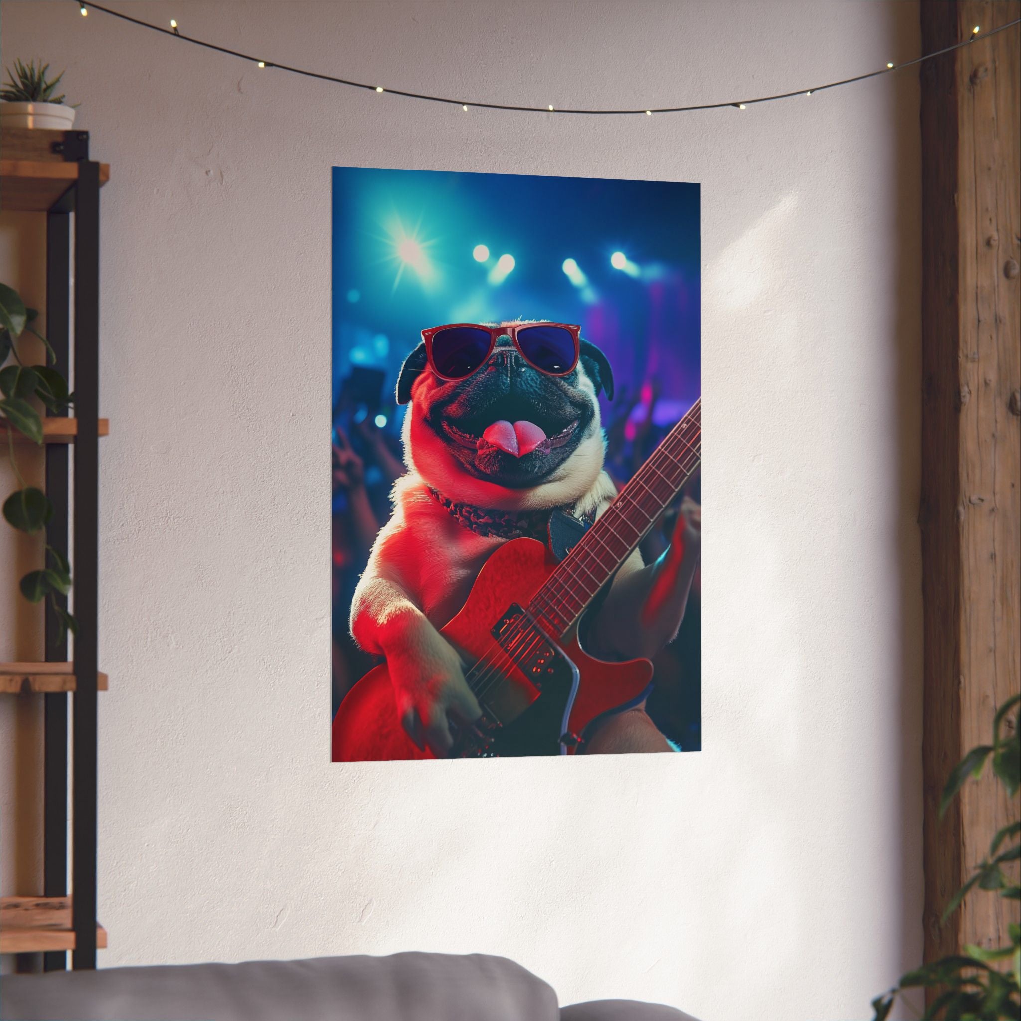 Rockstar Pug Poster