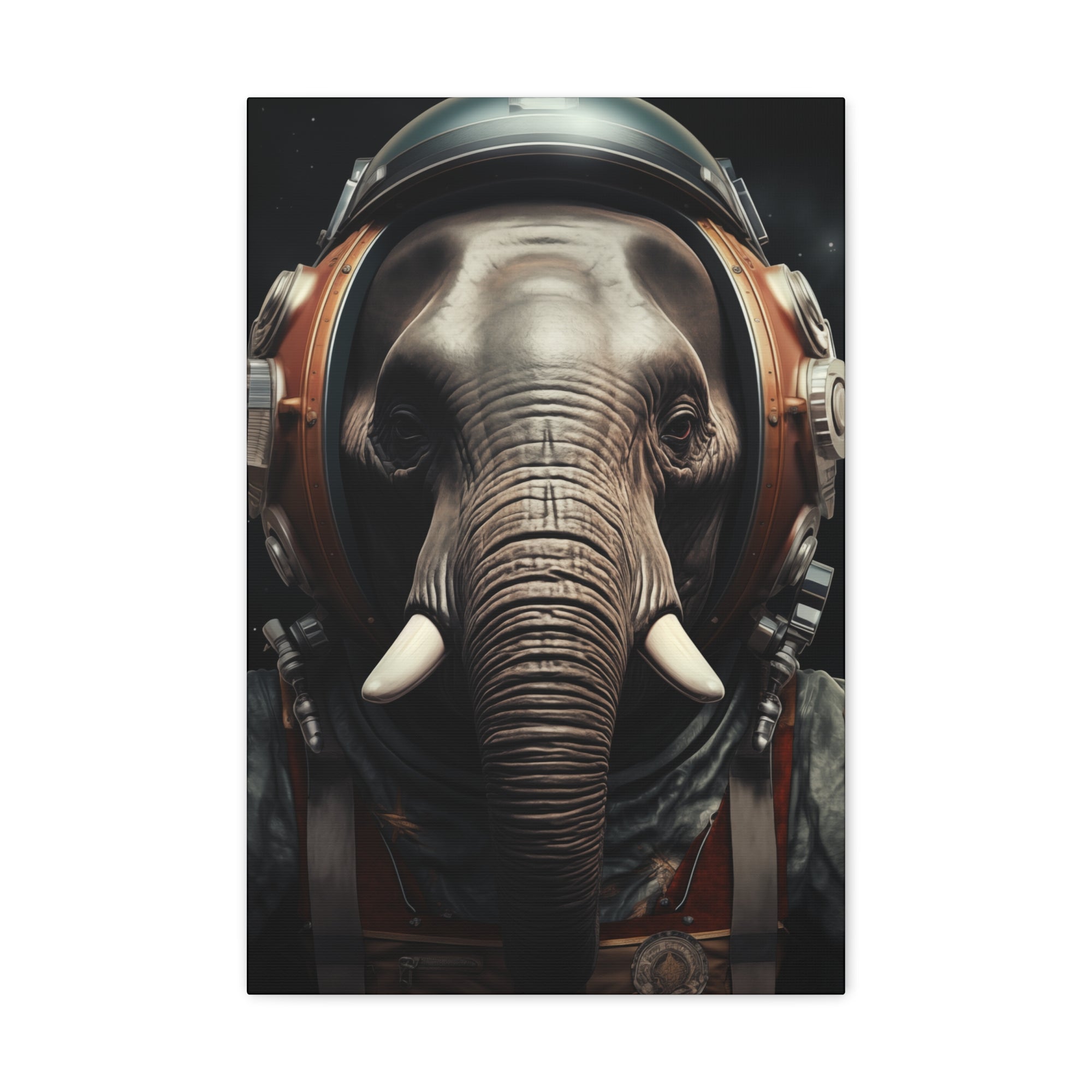 AstroElephant 2 Canvas Wall Art - SynthFrame