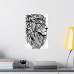 Zentangle Lion Poster