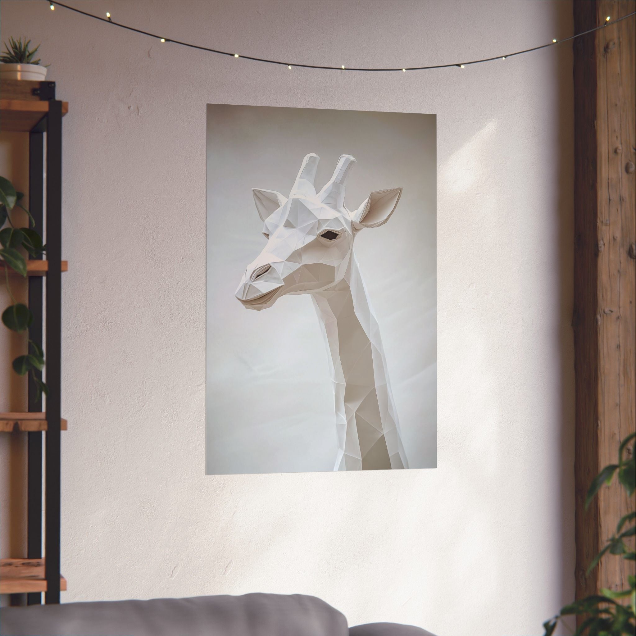 Folded Giraffe Poster