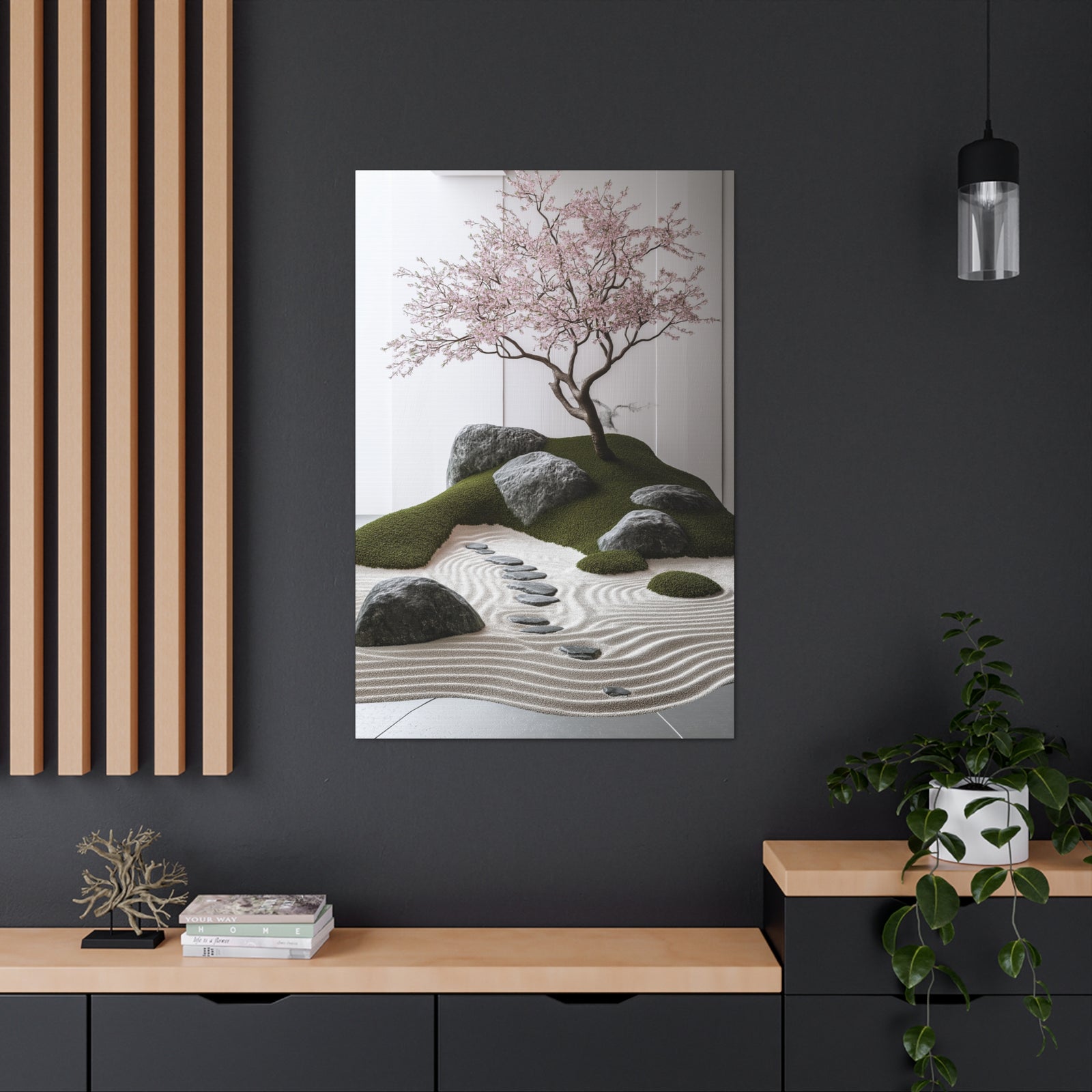 Zen Japanese Garden Canvas Wall Art - SynthFrame