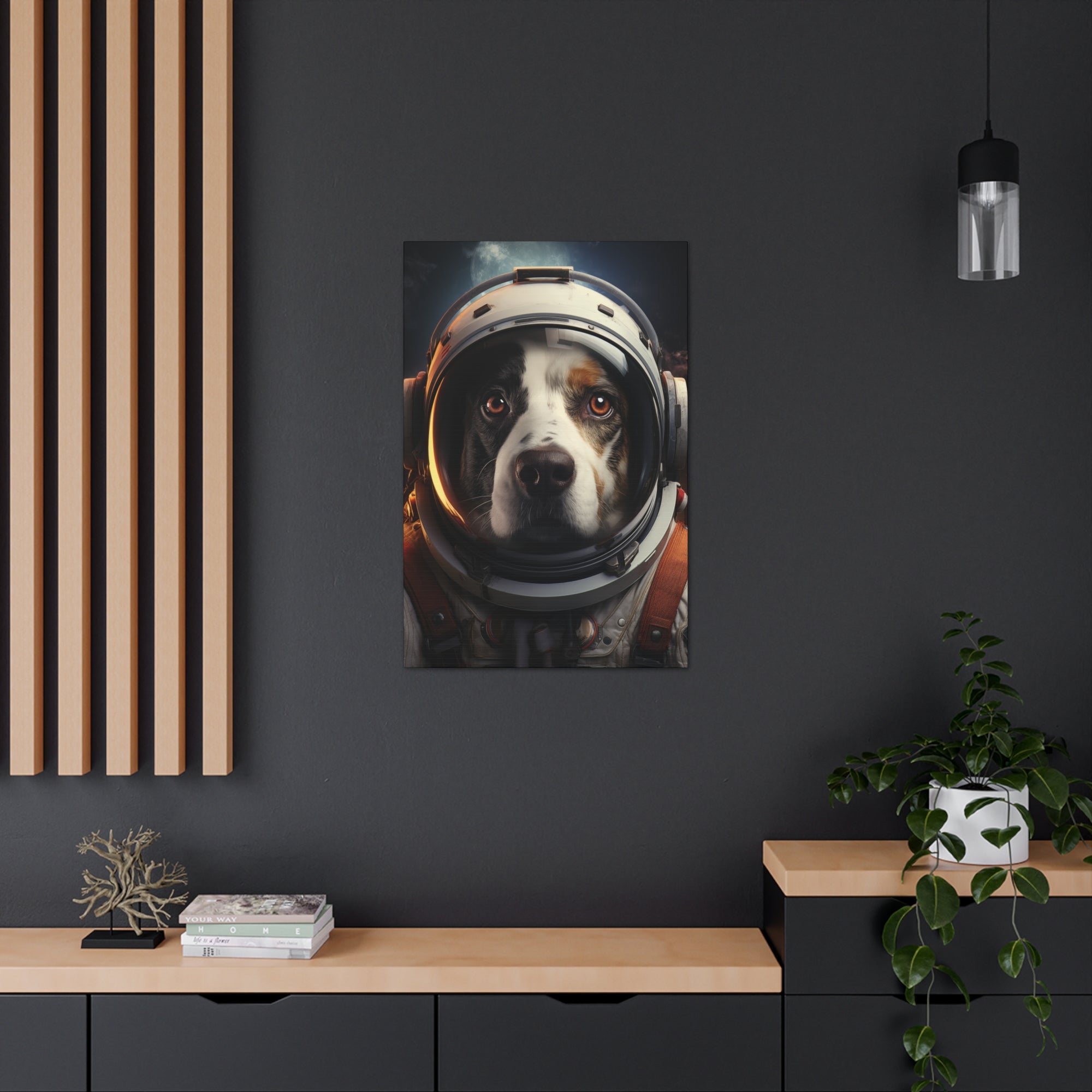 AstroDog 2 Canvas Wall Art - SynthFrame