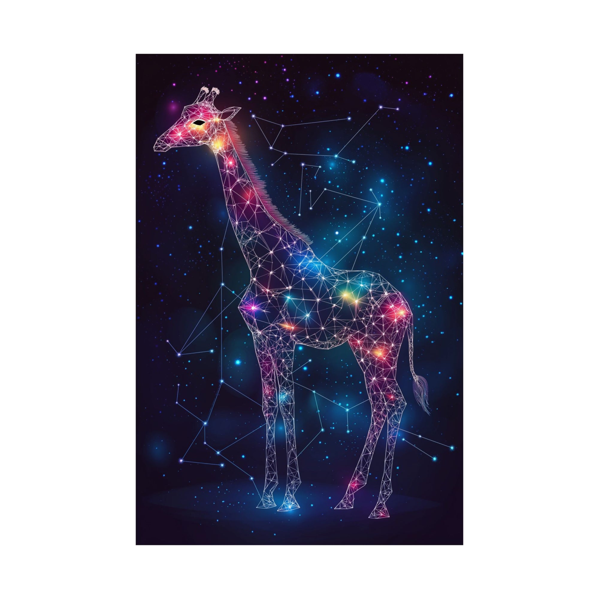 Constellation Giraffe Poster