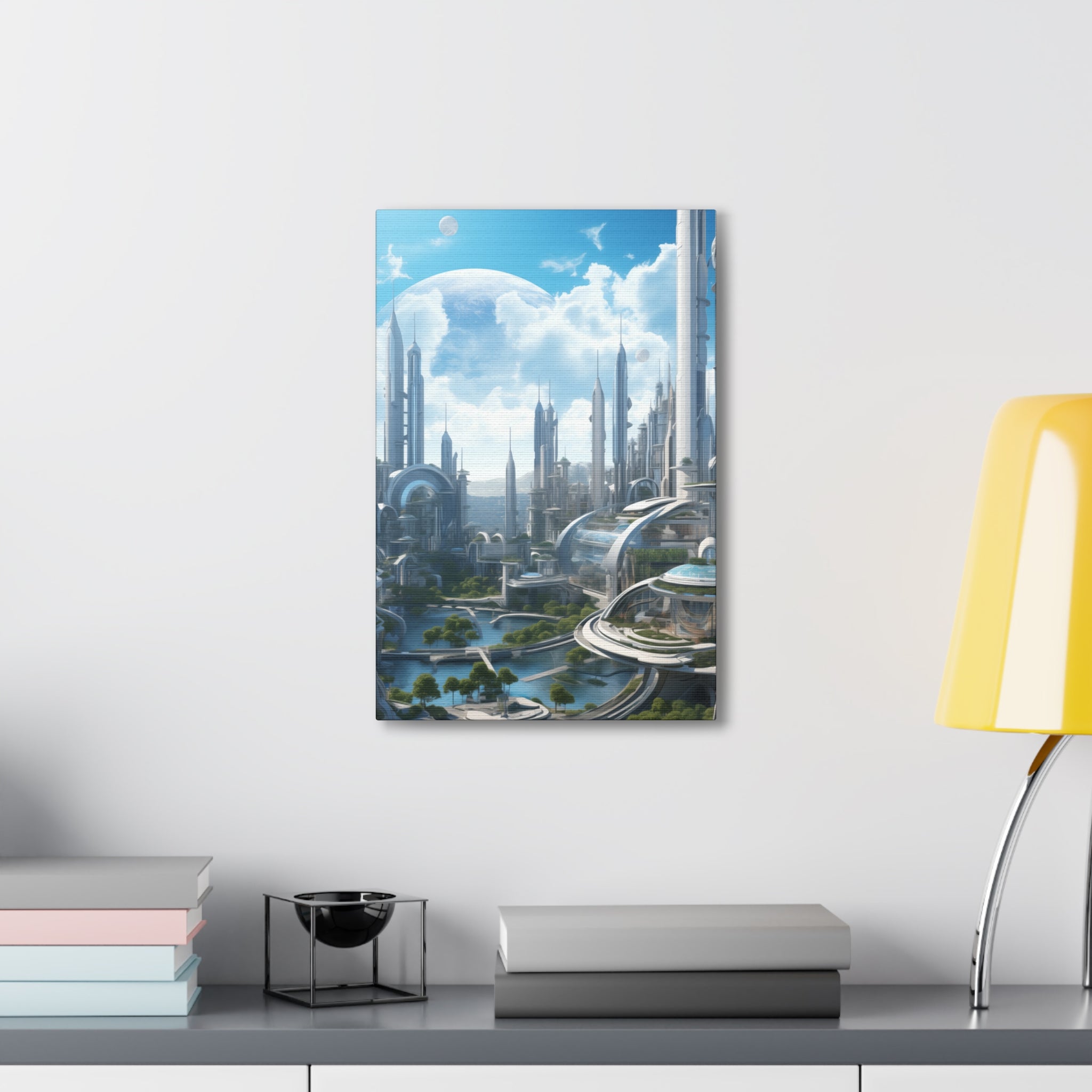 Futuristic Eco City 2 Canvas Wall Art - SynthFrame