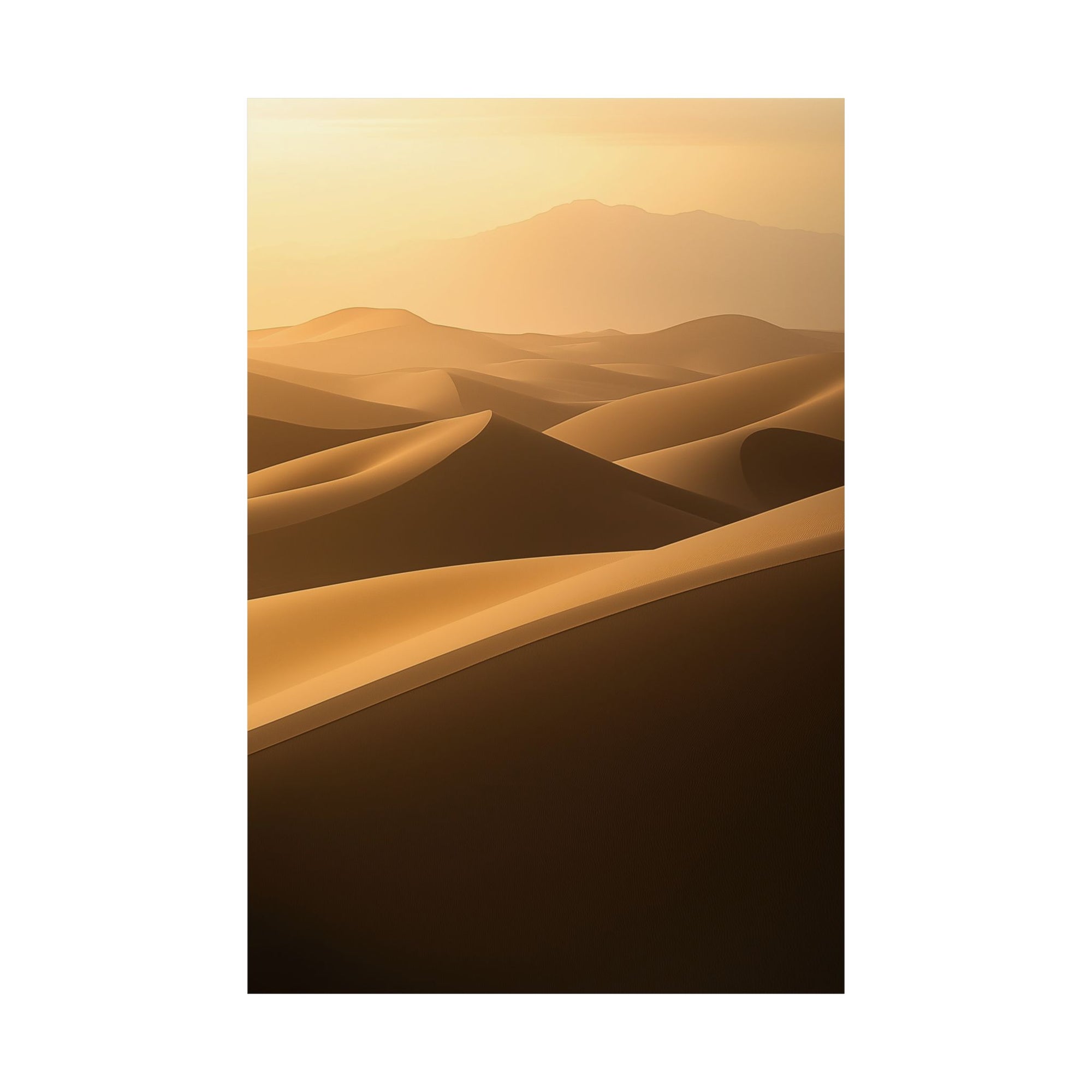 Minimalist Desert Dunes Poster Wall Art - SynthFrame