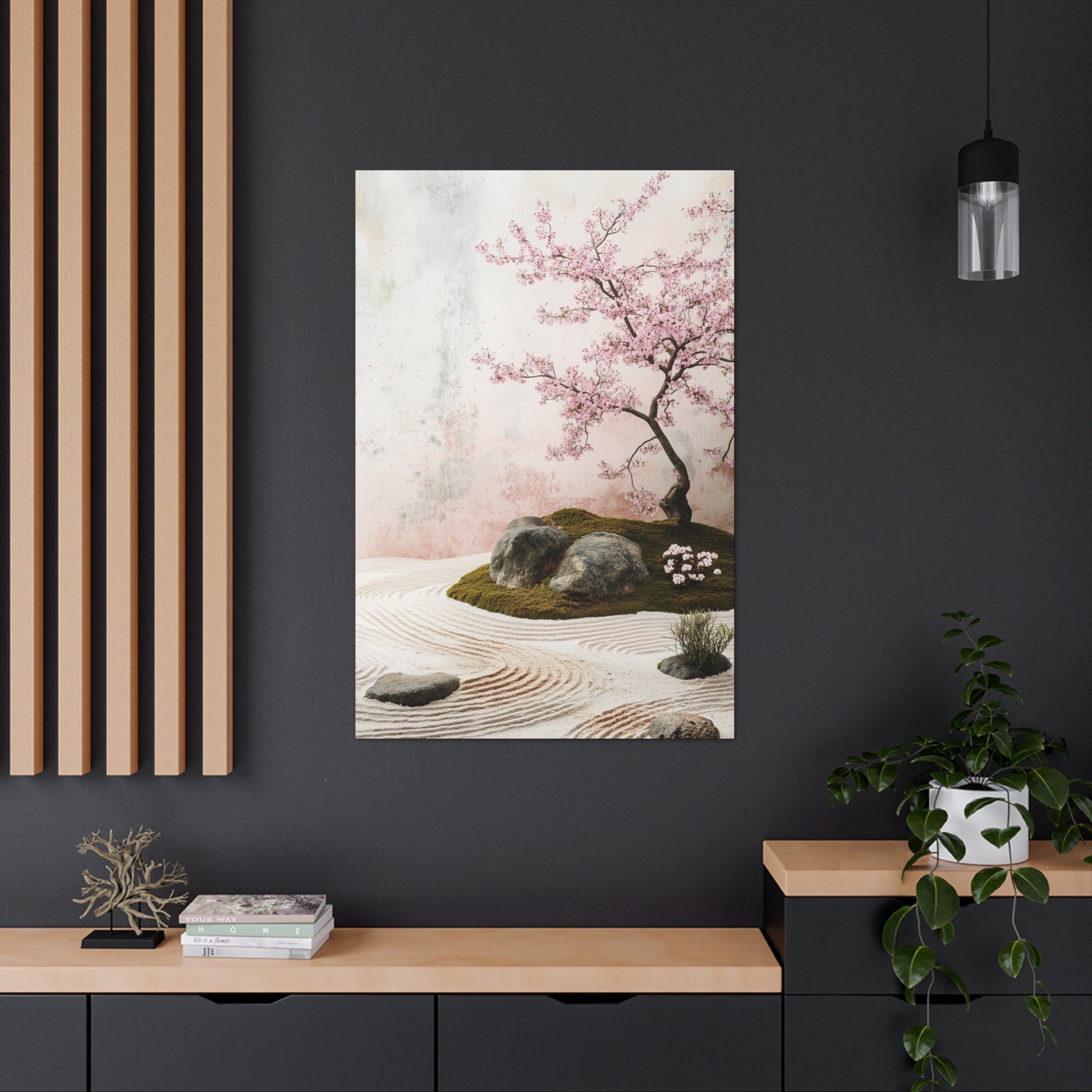 Zen Japanese Garden Canvas Wall Art - SynthFrame