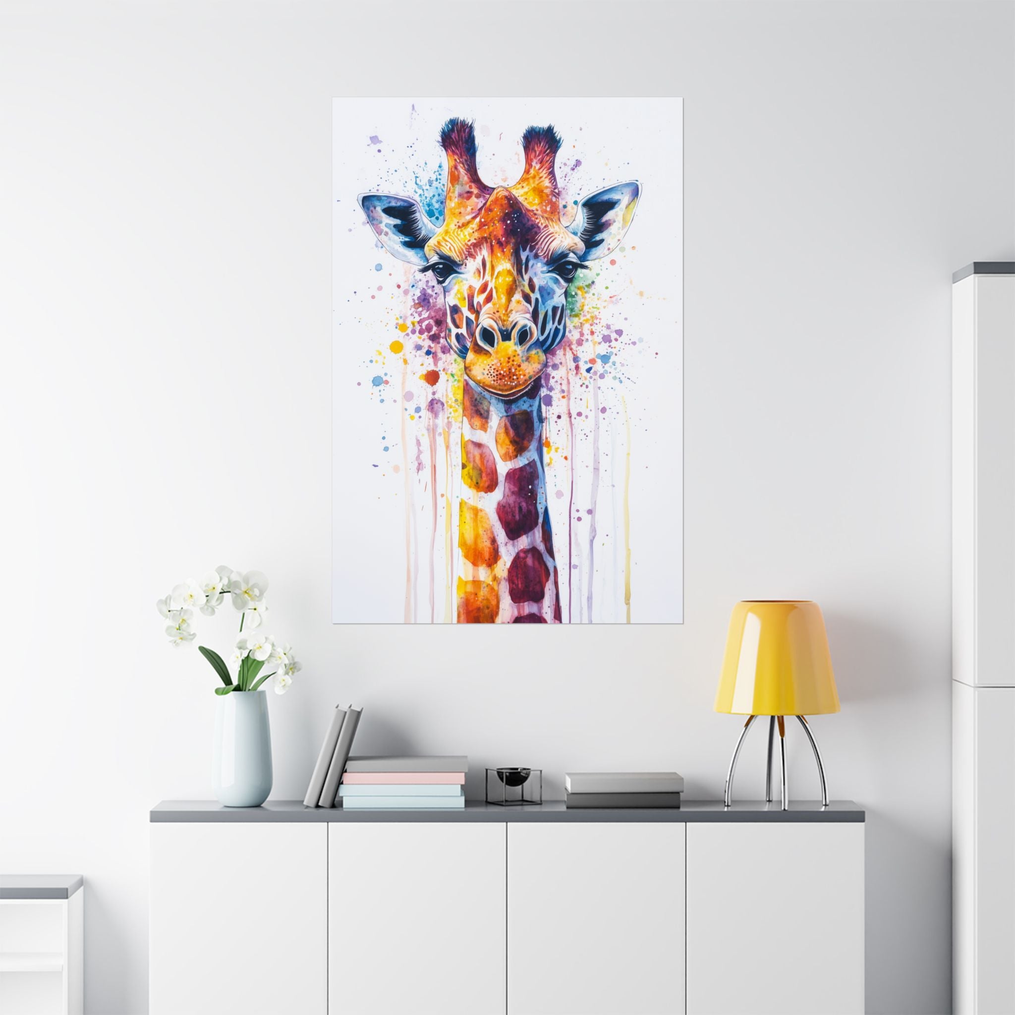 Watercolor Giraffe Poster