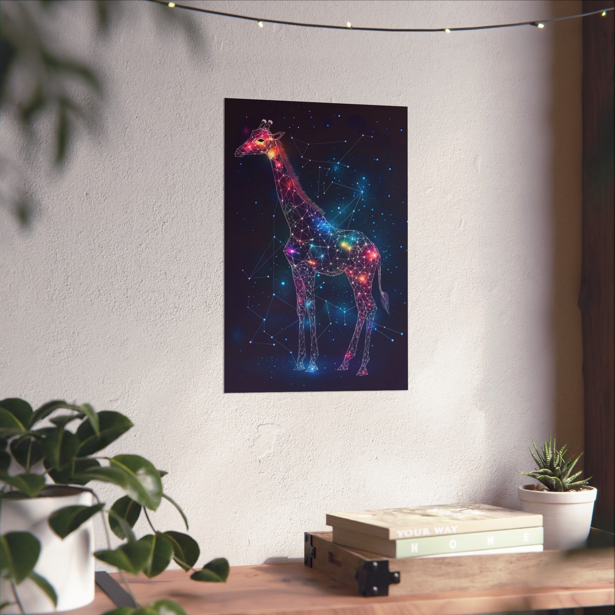 Constellation Giraffe Poster