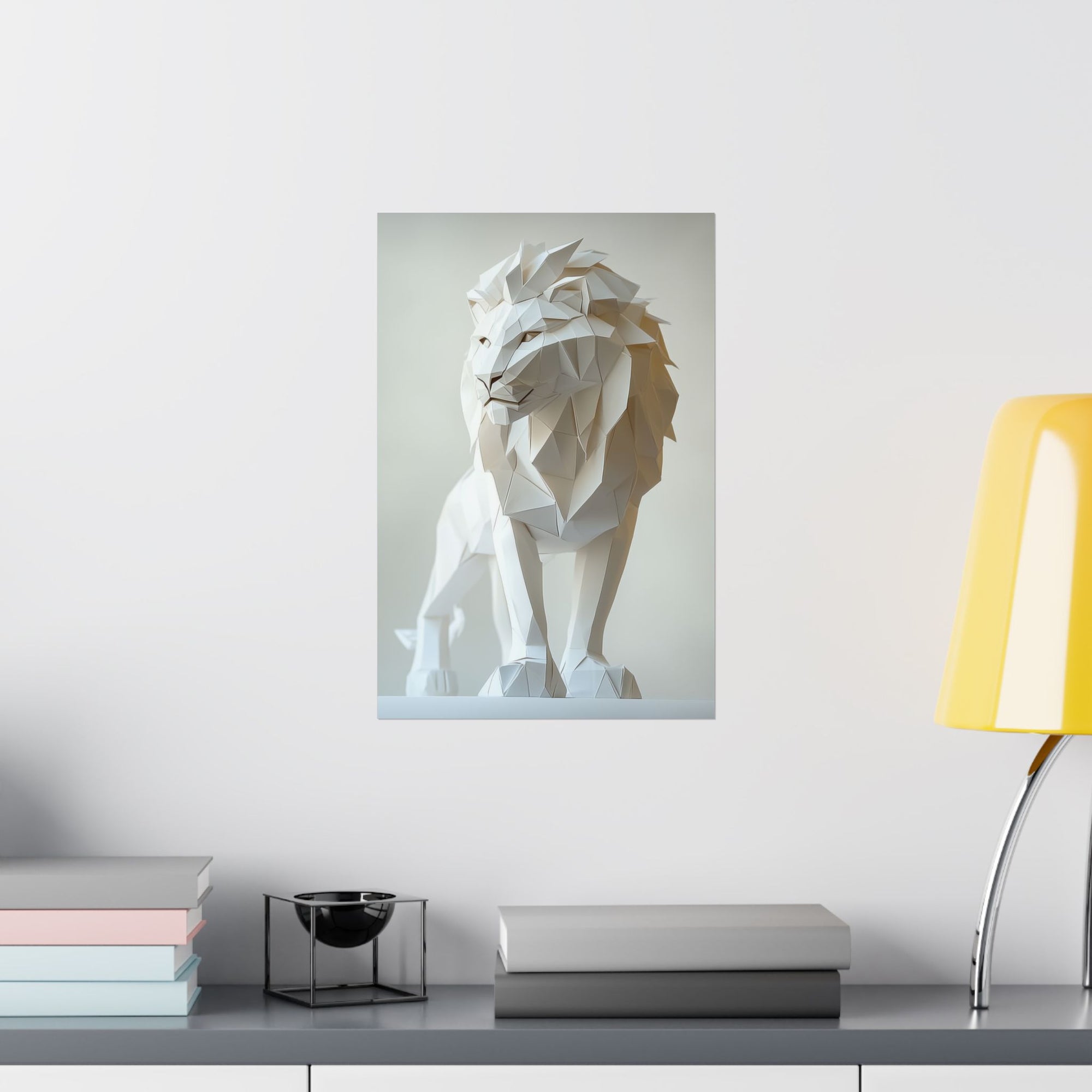 Folded Lion Poster