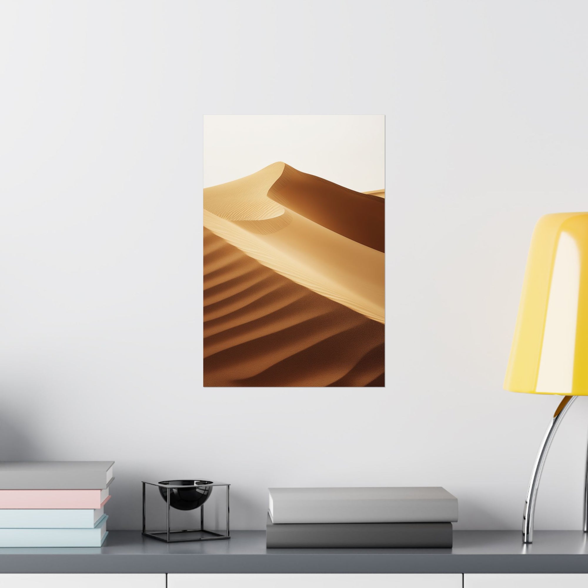 Minimalist Desert Dunes Poster Wall Art - SynthFrame