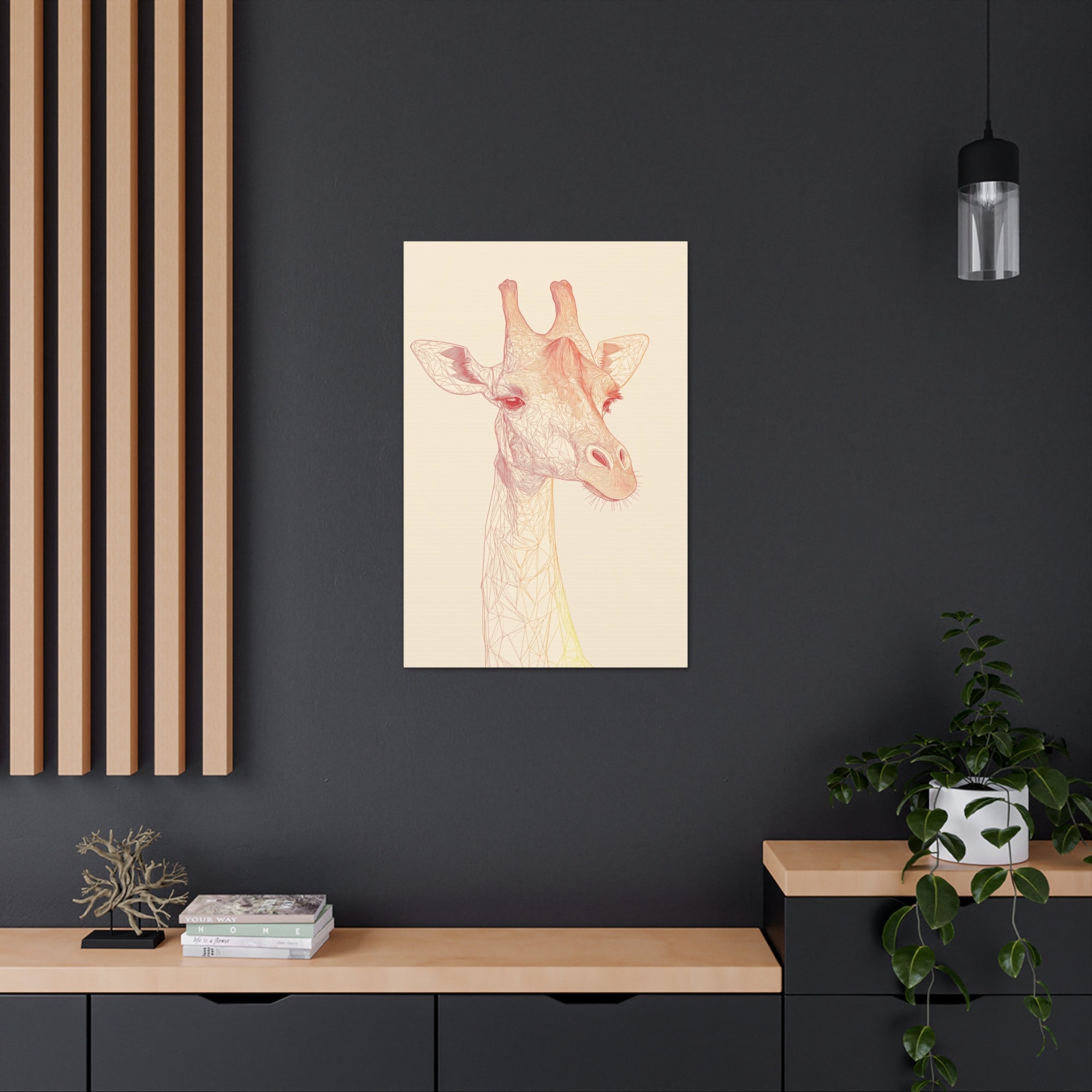 Essence of Giraffe Canvas Wall Art - SynthFrame