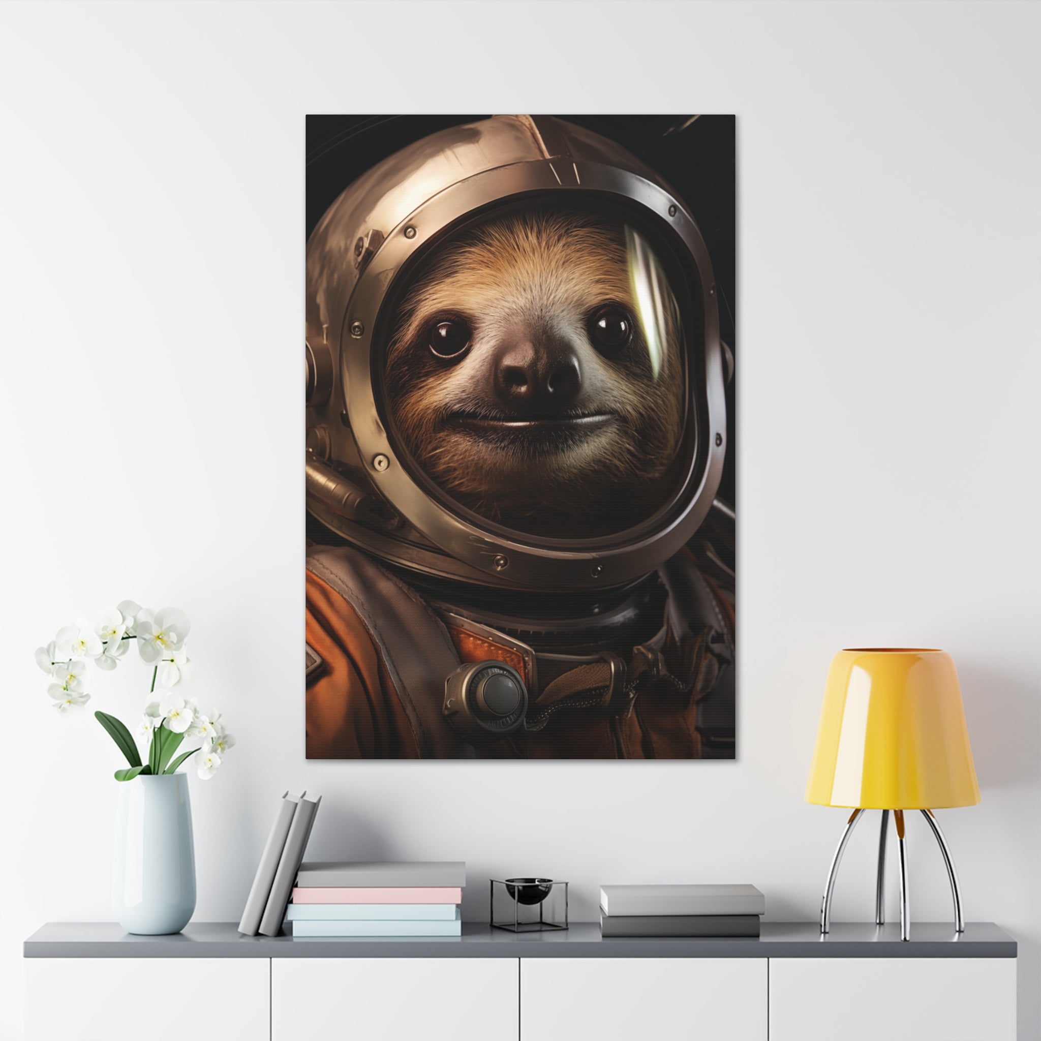 AstroSloth 2 Canvas Wall Art - SynthFrame