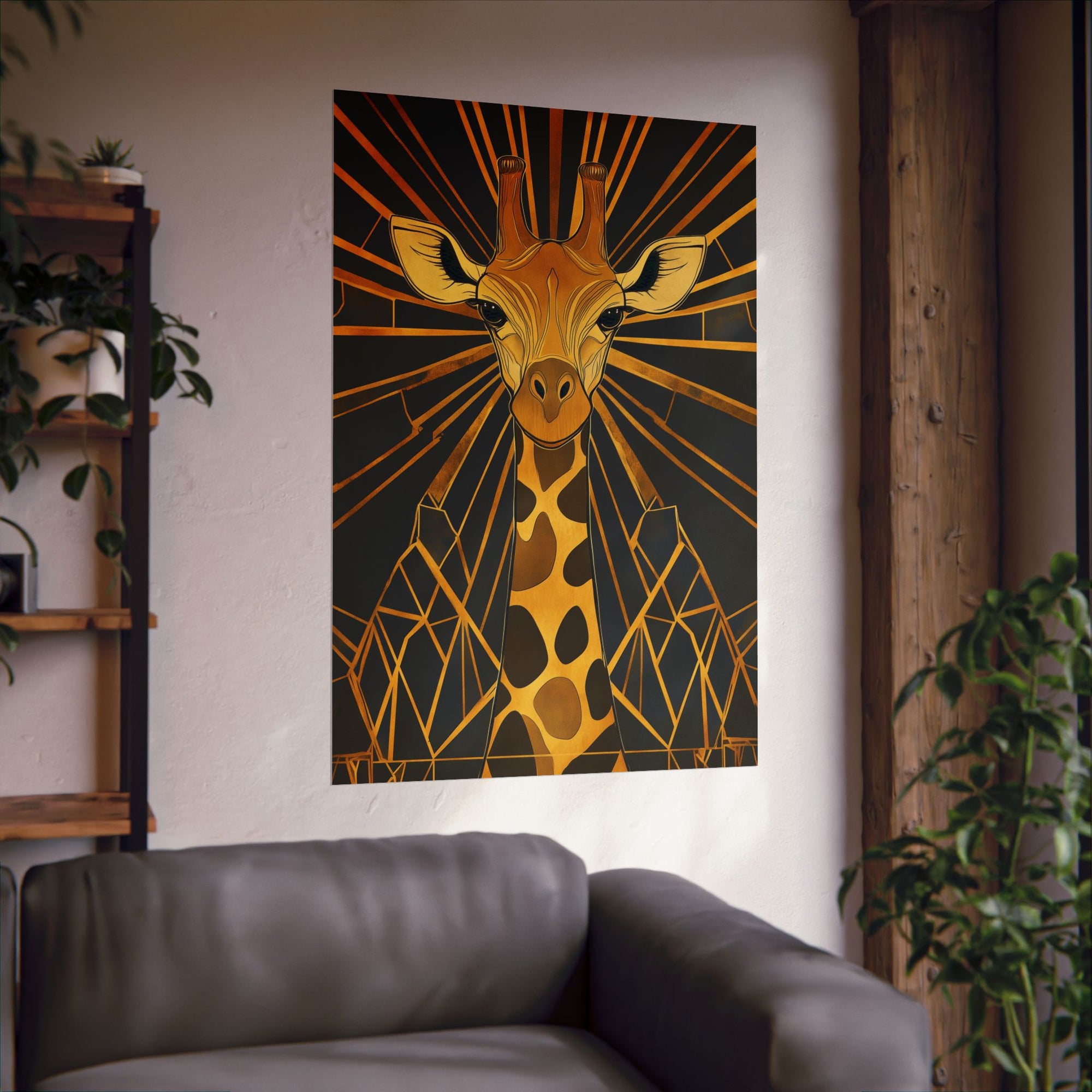 Gilded Giraffe Poster