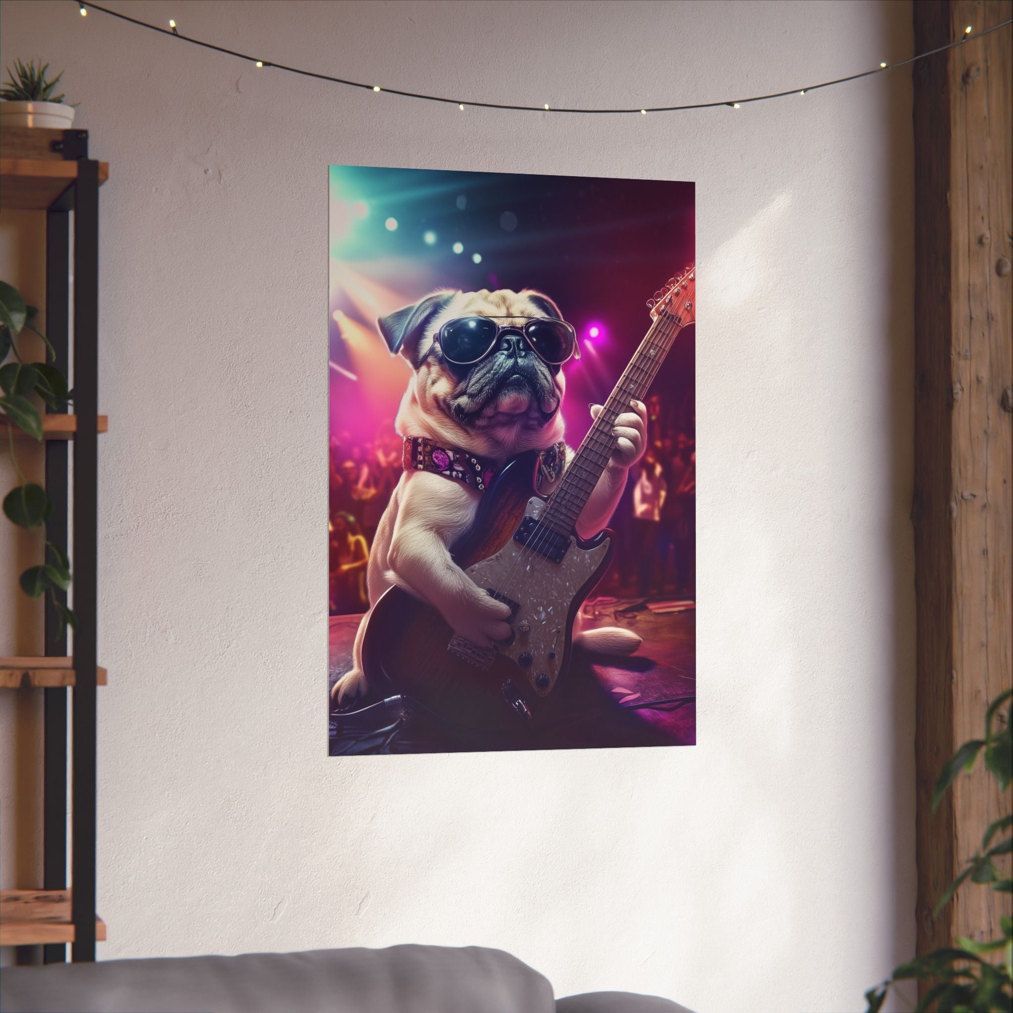 Rockstar Pug Poster