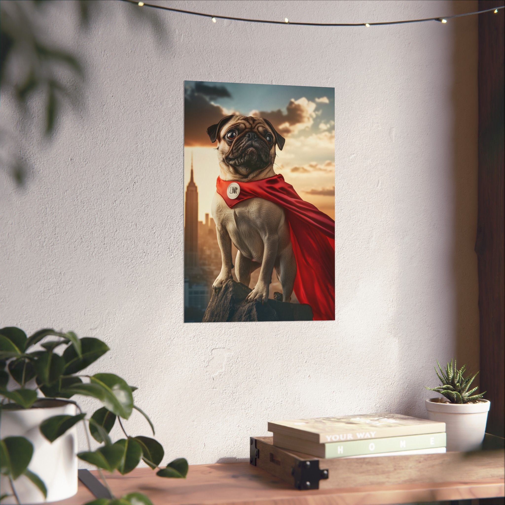 Superhero Pug Poster