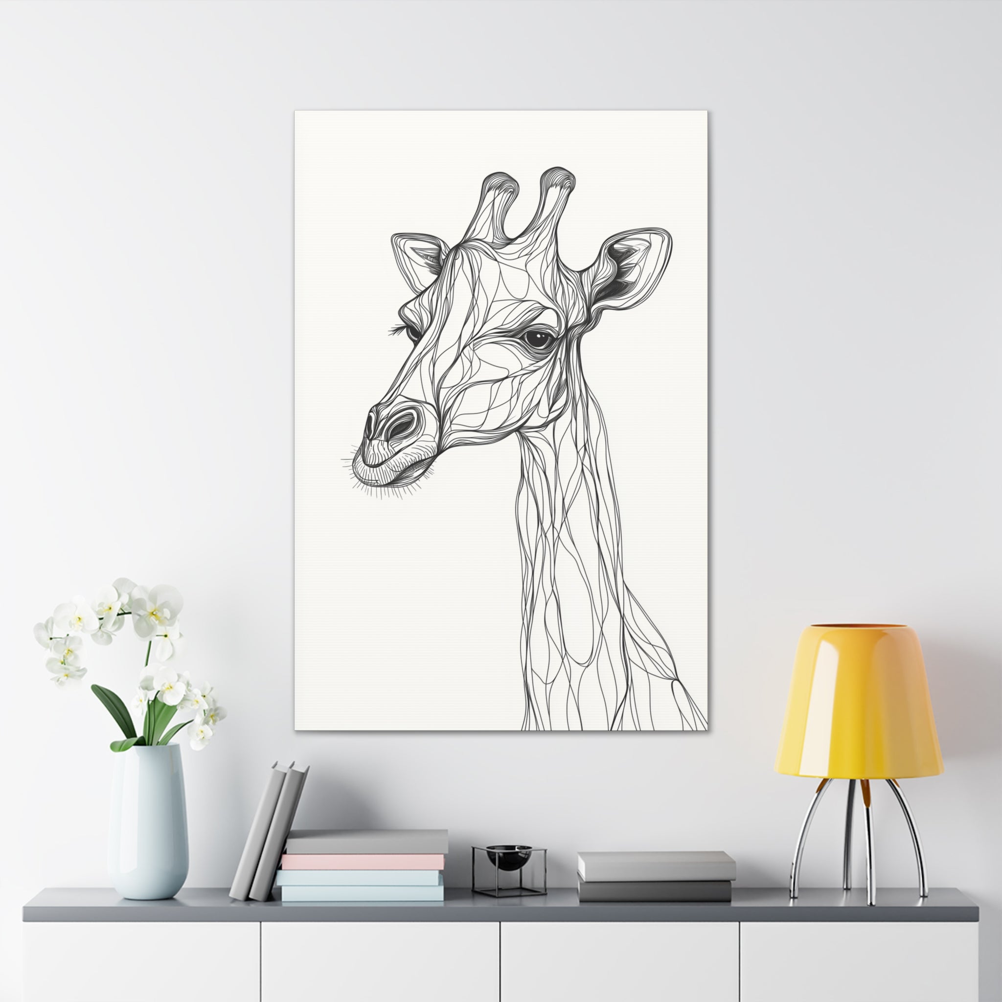 Essence of Giraffe Canvas Wall Art - SynthFrame