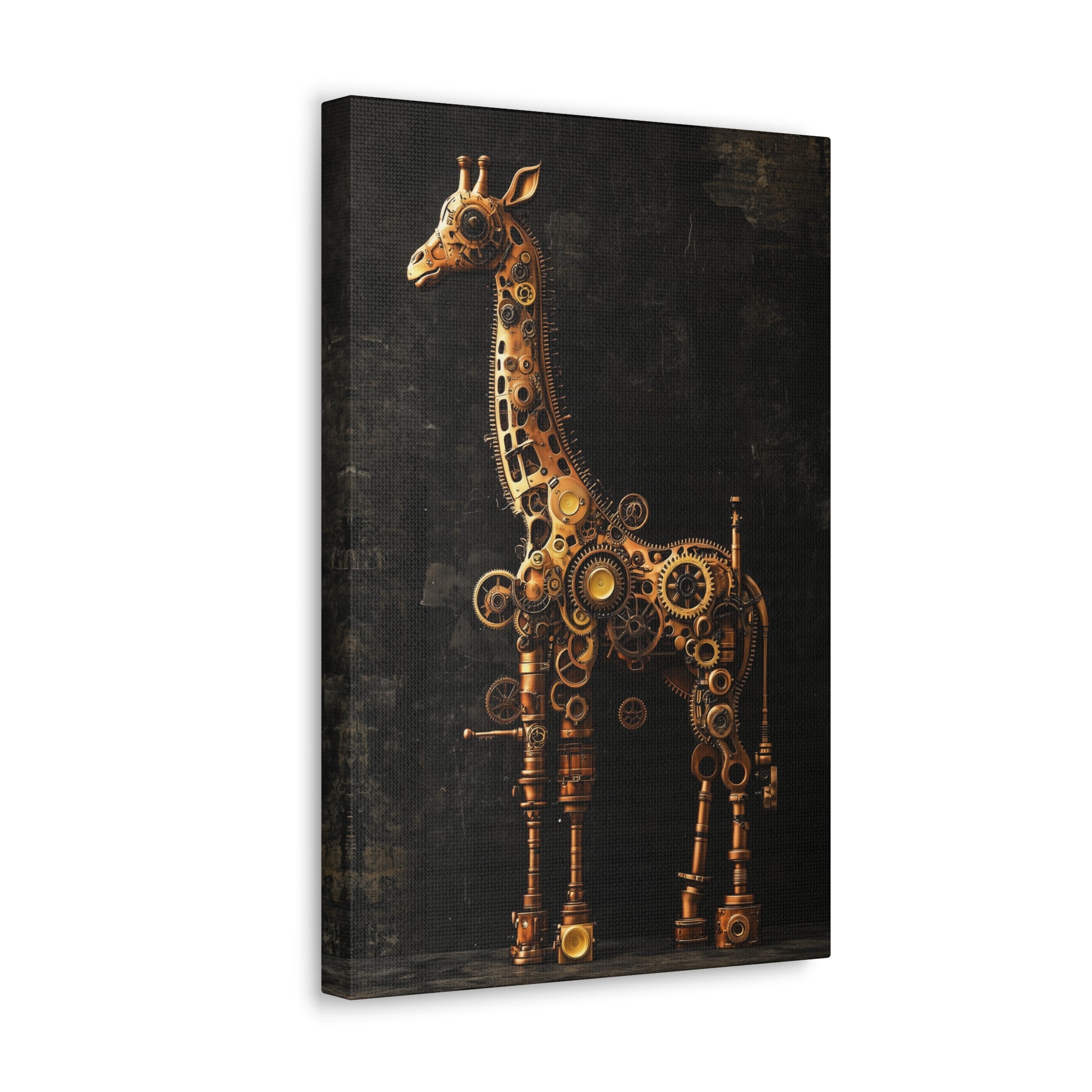 Steampunk Giraffe Canvas Wall Art - SynthFrame