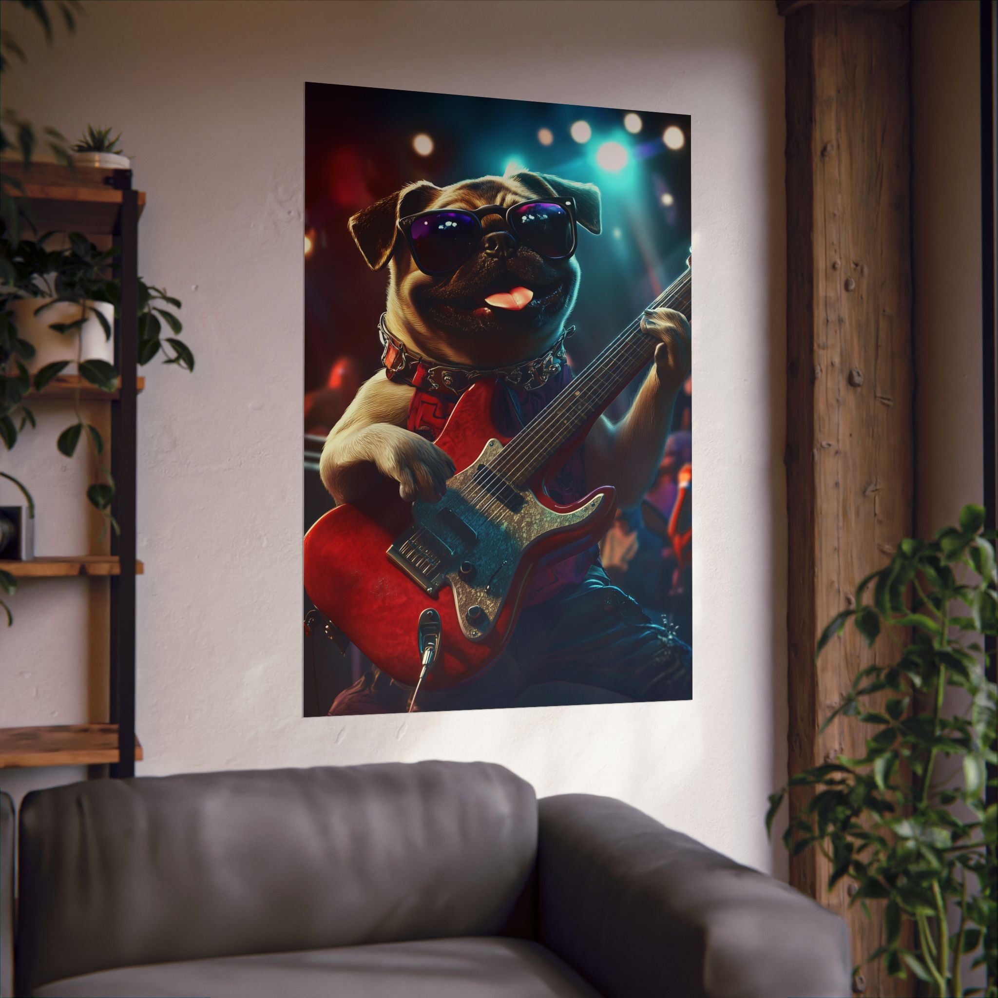 Rockstar Pug Poster