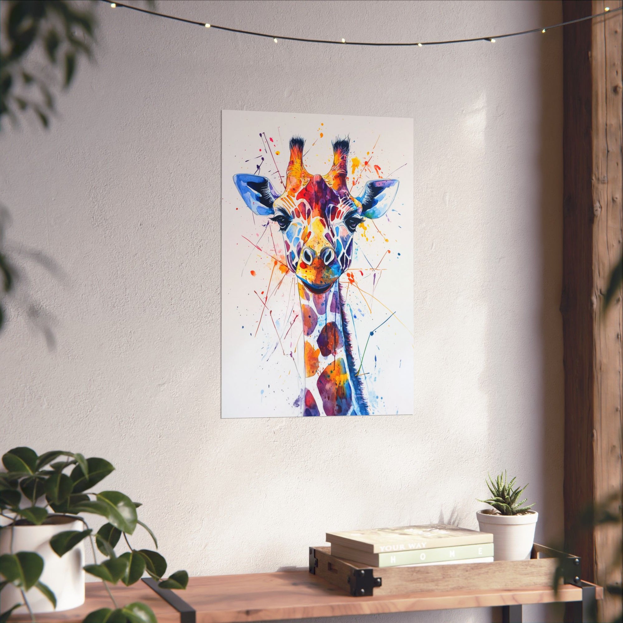 Watercolor Giraffe Poster