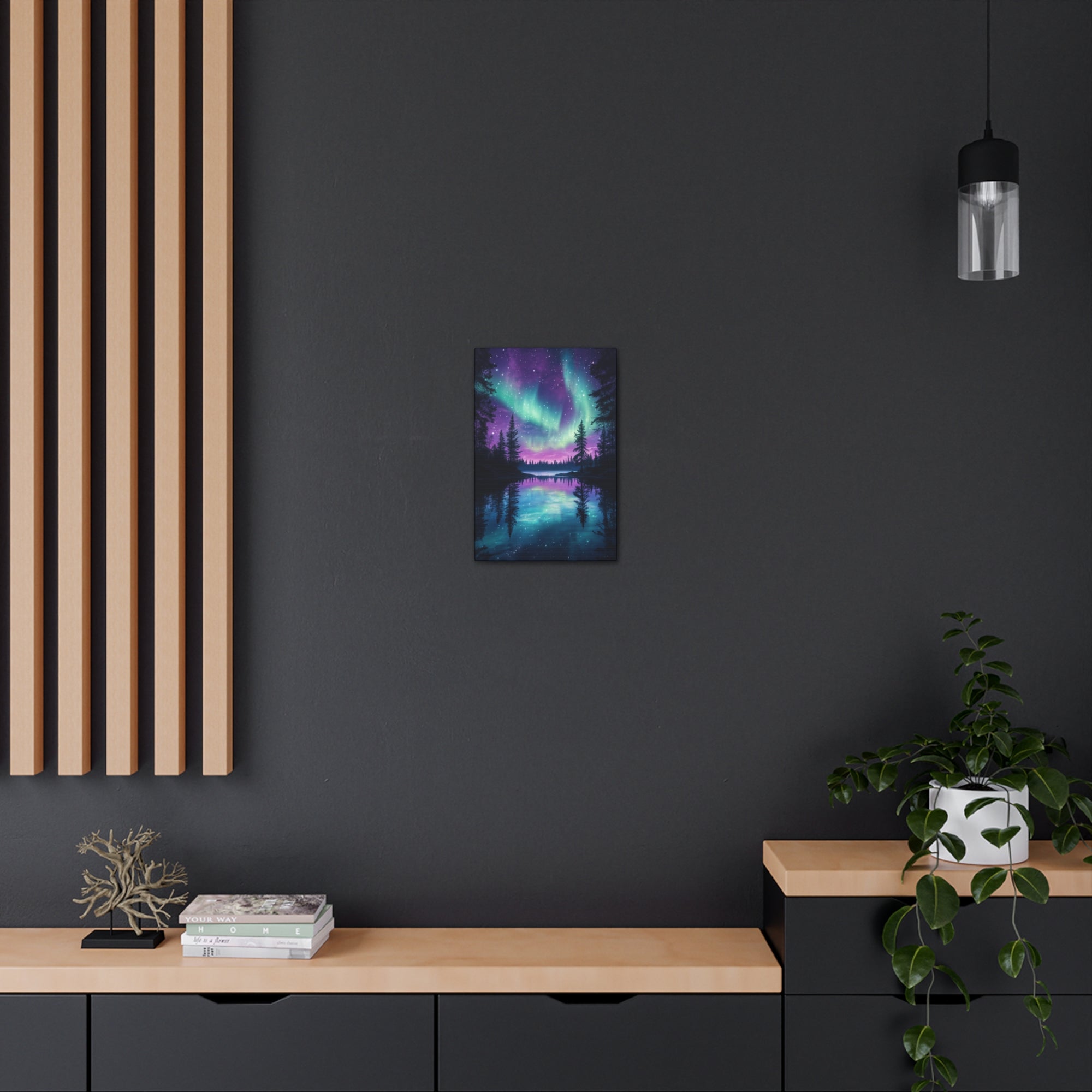 Northern Lights Wonder Canvas Wall Art - SynthFrame