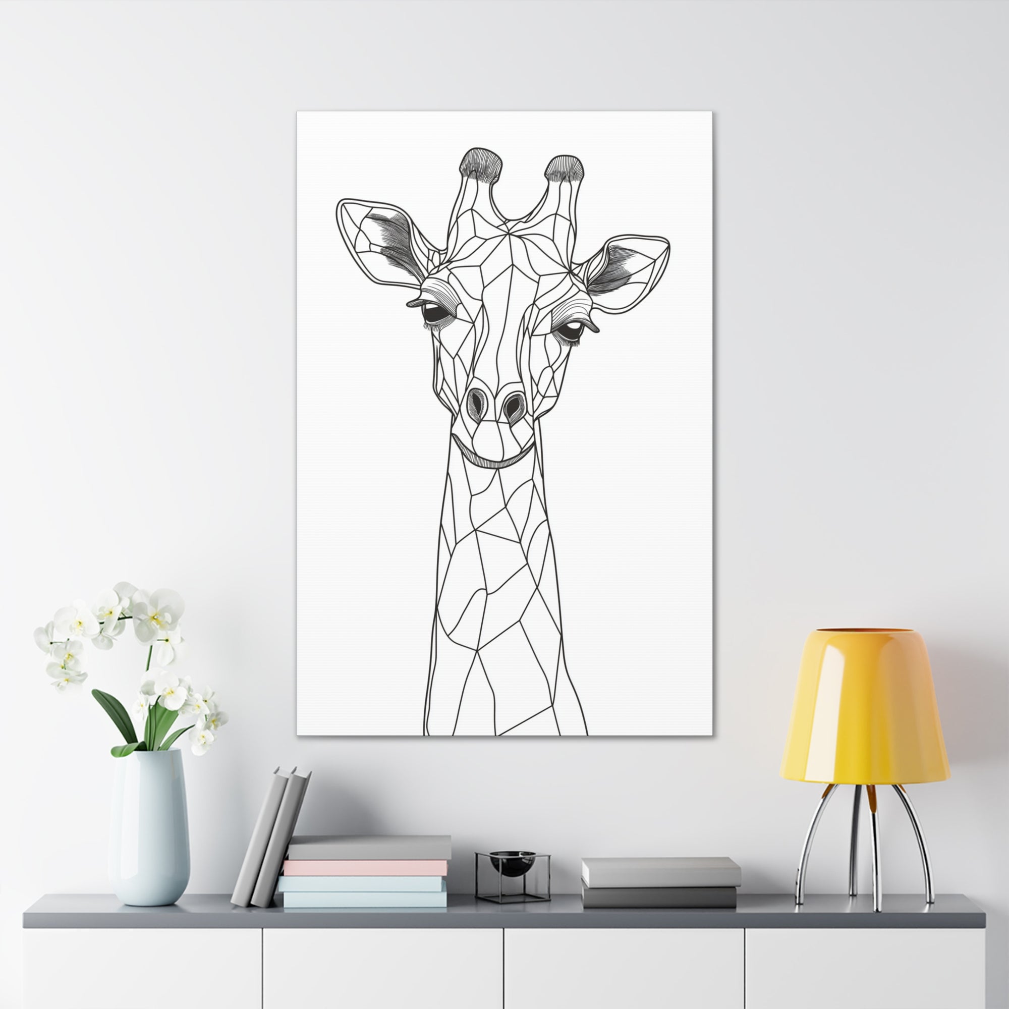 Essence of Giraffe Canvas Wall Art - SynthFrame