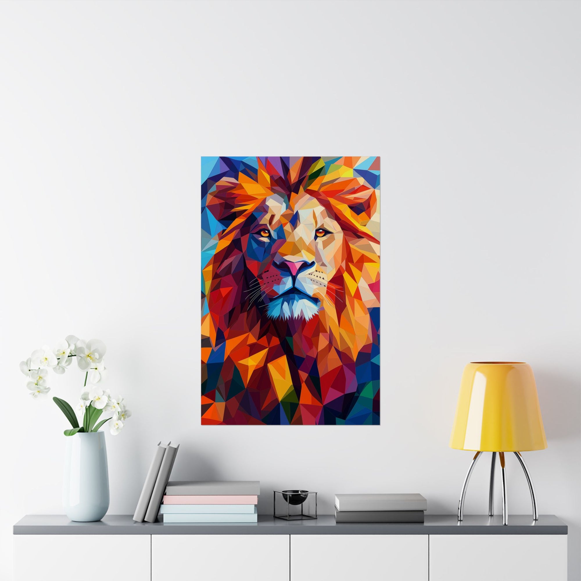 Crystalline Lion Poster