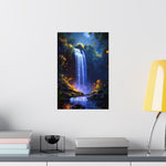 Enchanted Waterfall Oasis Poster Wall Art - SynthFrame