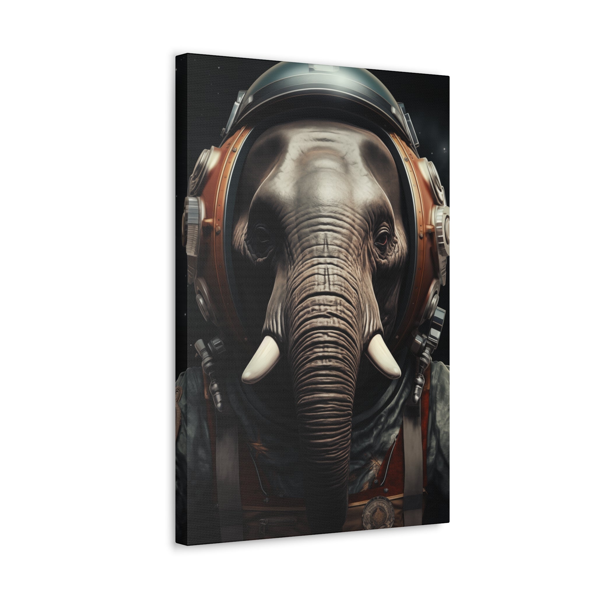 AstroElephant 2 Canvas Wall Art - SynthFrame