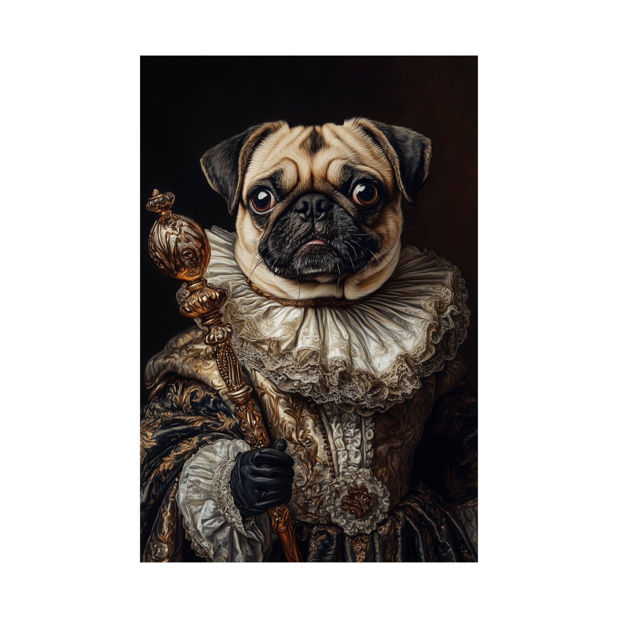 Renaissance Pug Poster