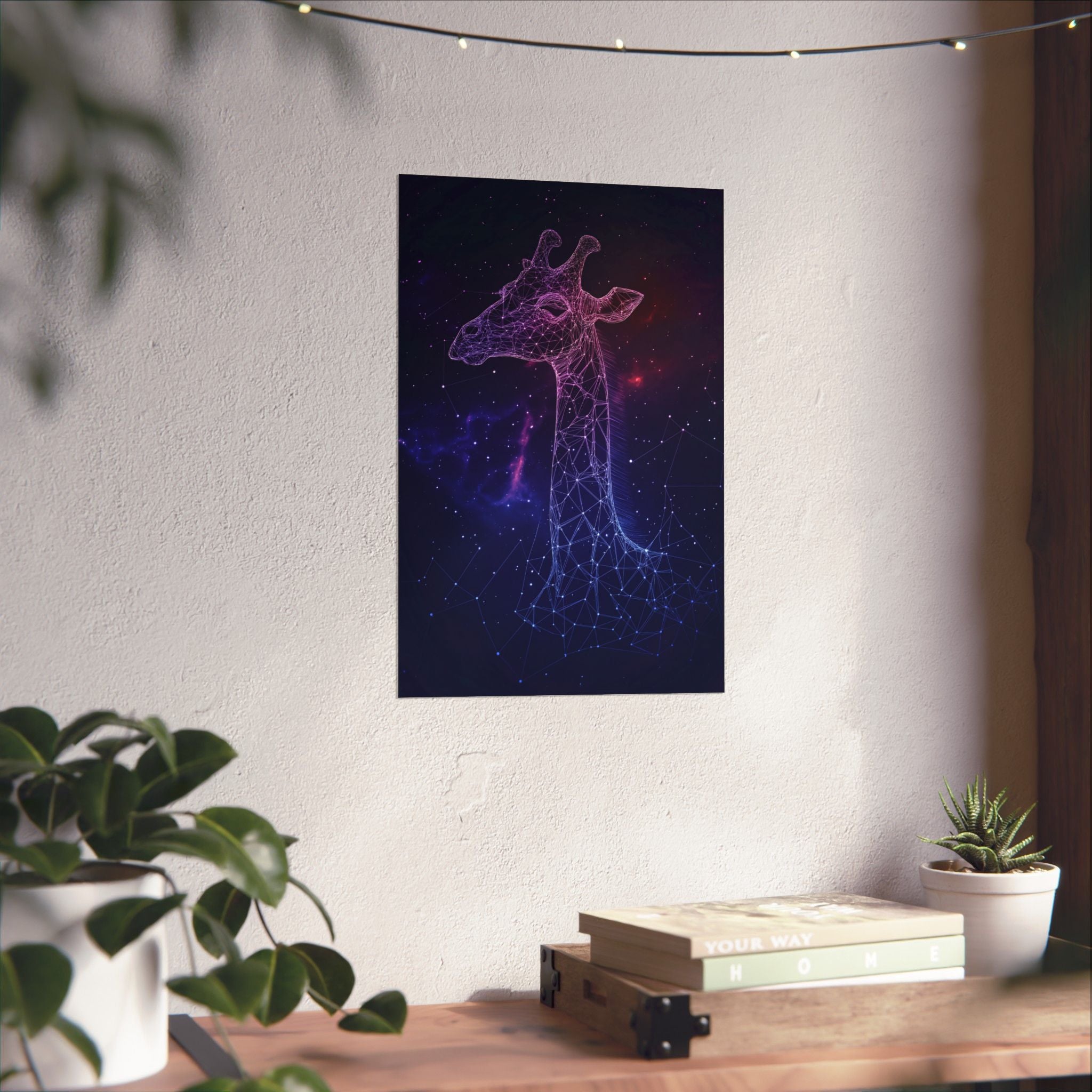 Constellation Giraffe Poster