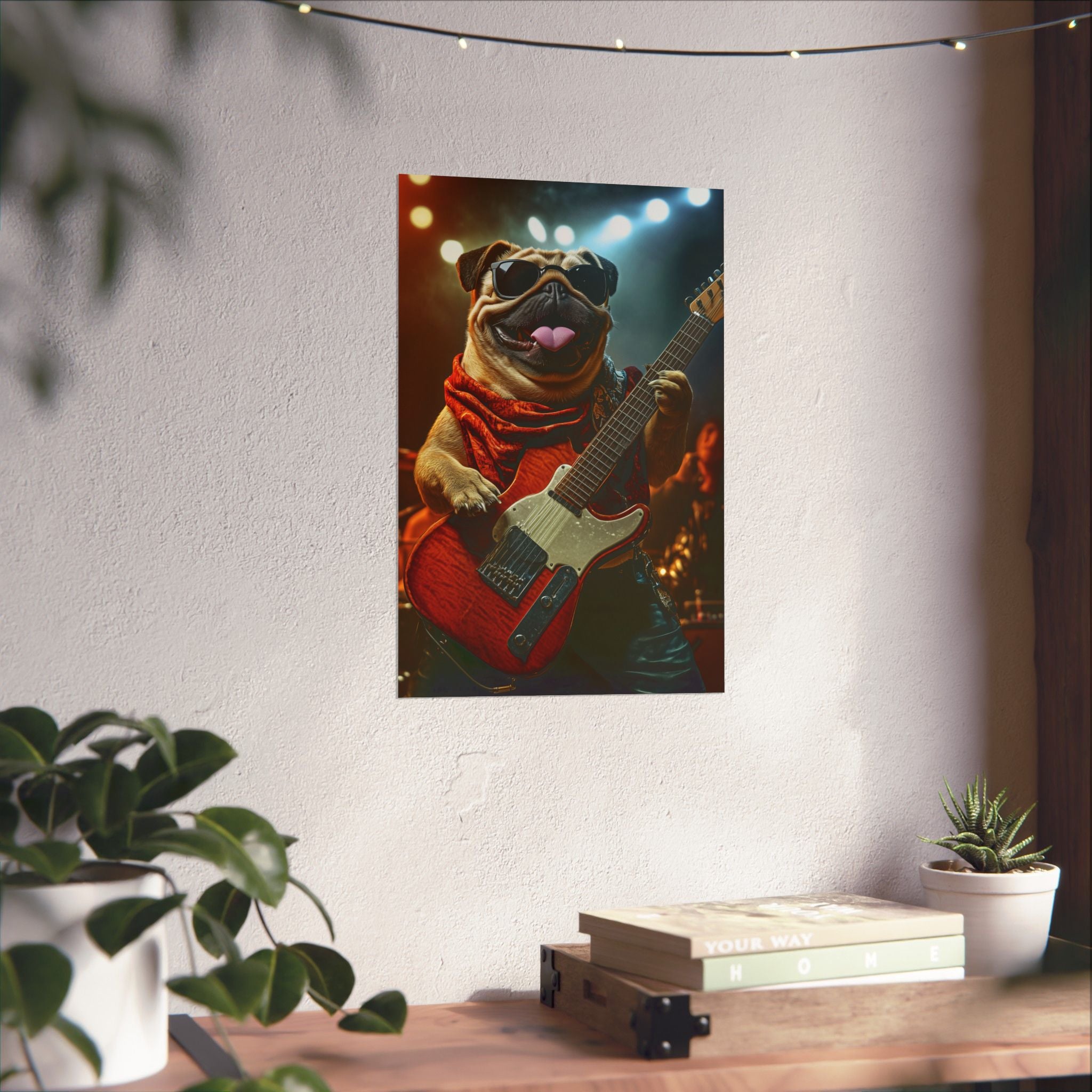 Rockstar Pug Poster