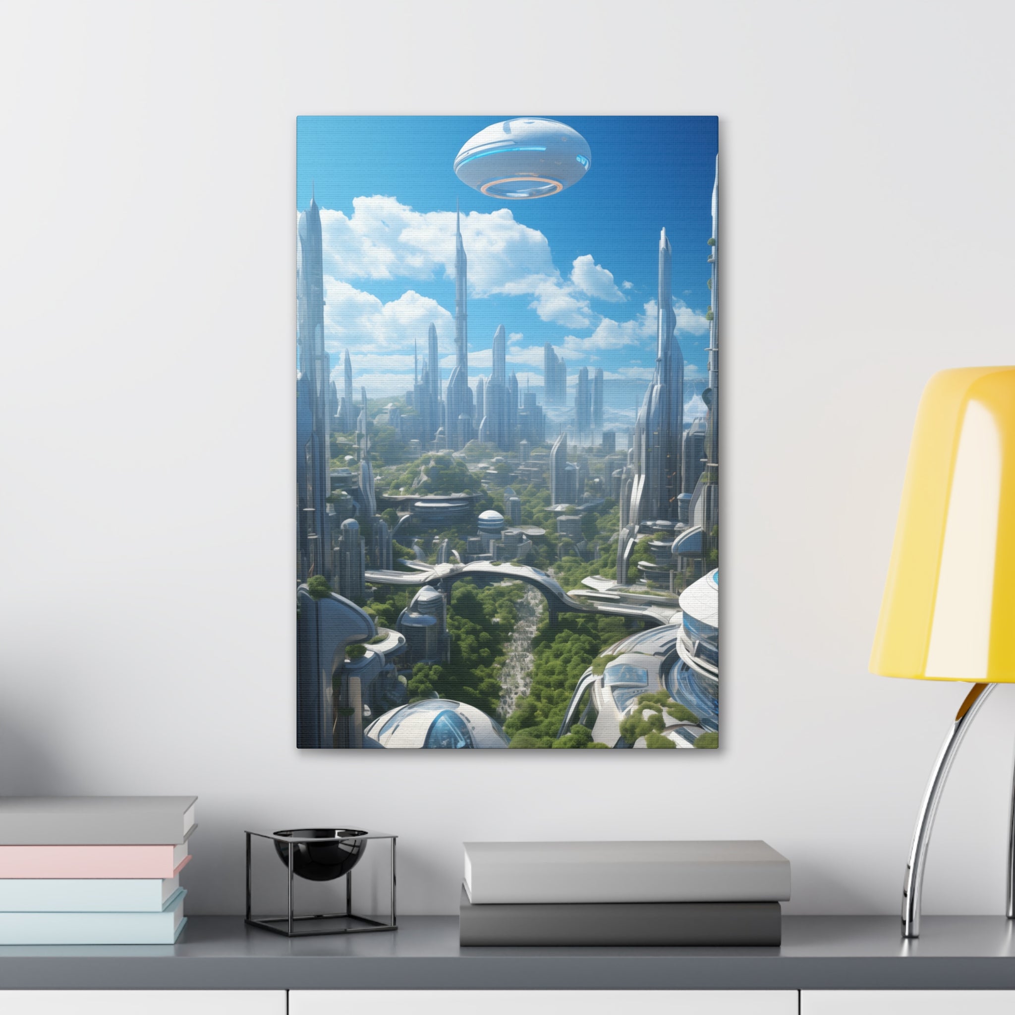 Futuristic Eco City 1 Canvas Wall Art - SynthFrame