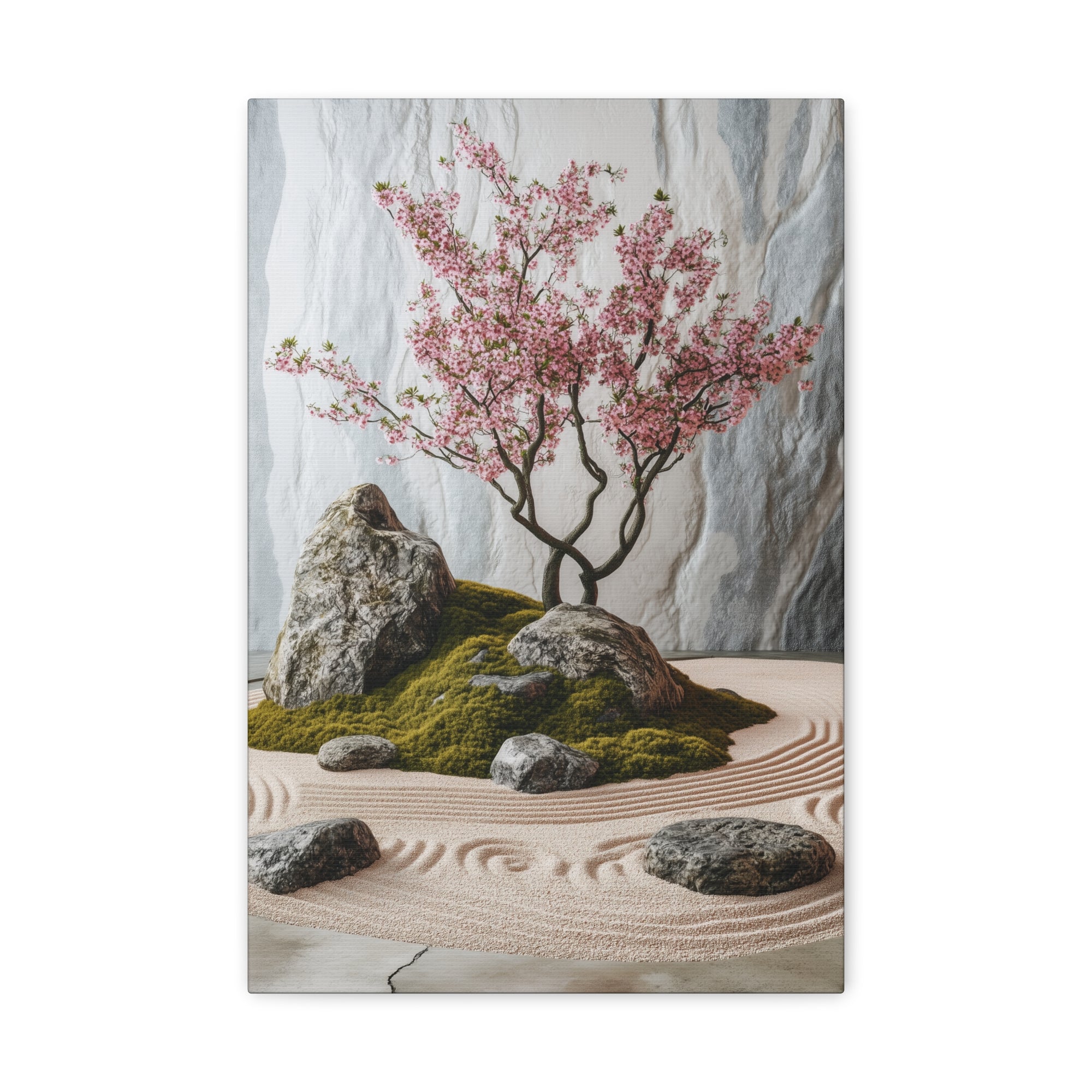 Zen Japanese Garden Canvas Wall Art - SynthFrame