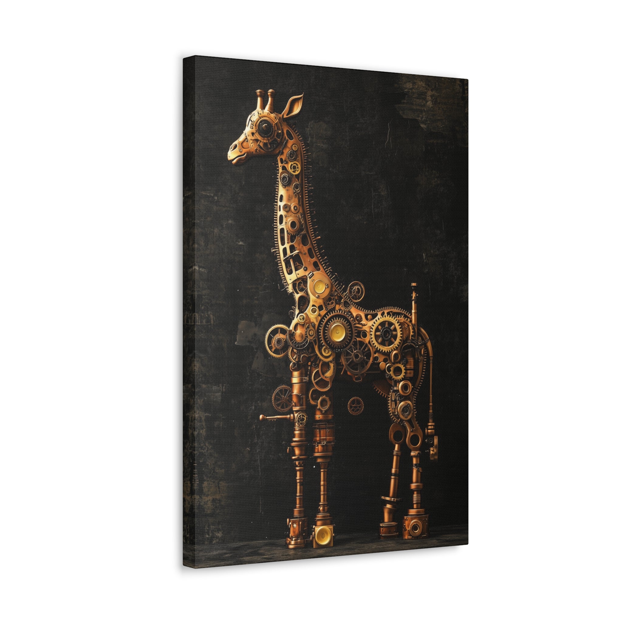 Steampunk Giraffe Canvas Wall Art - SynthFrame