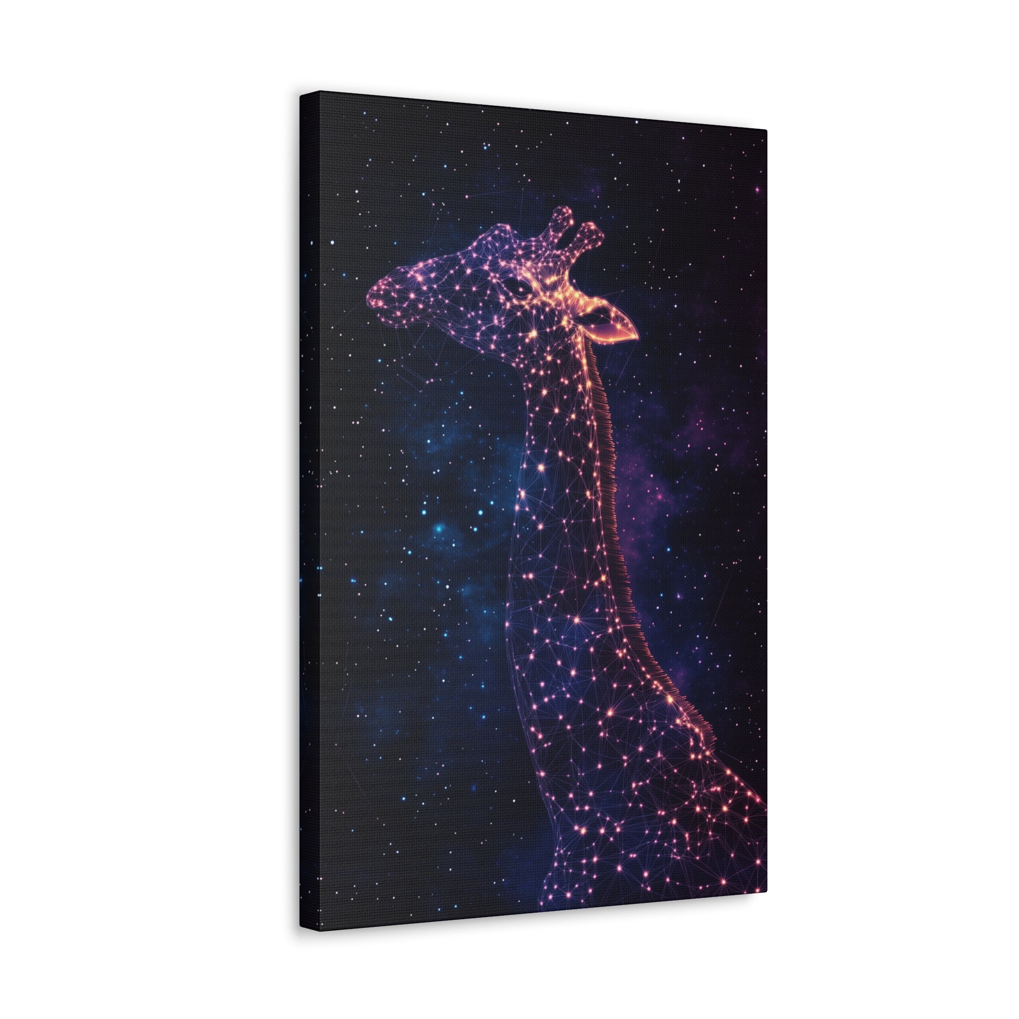 Constellation Giraffe Canvas Wall Art - SynthFrame