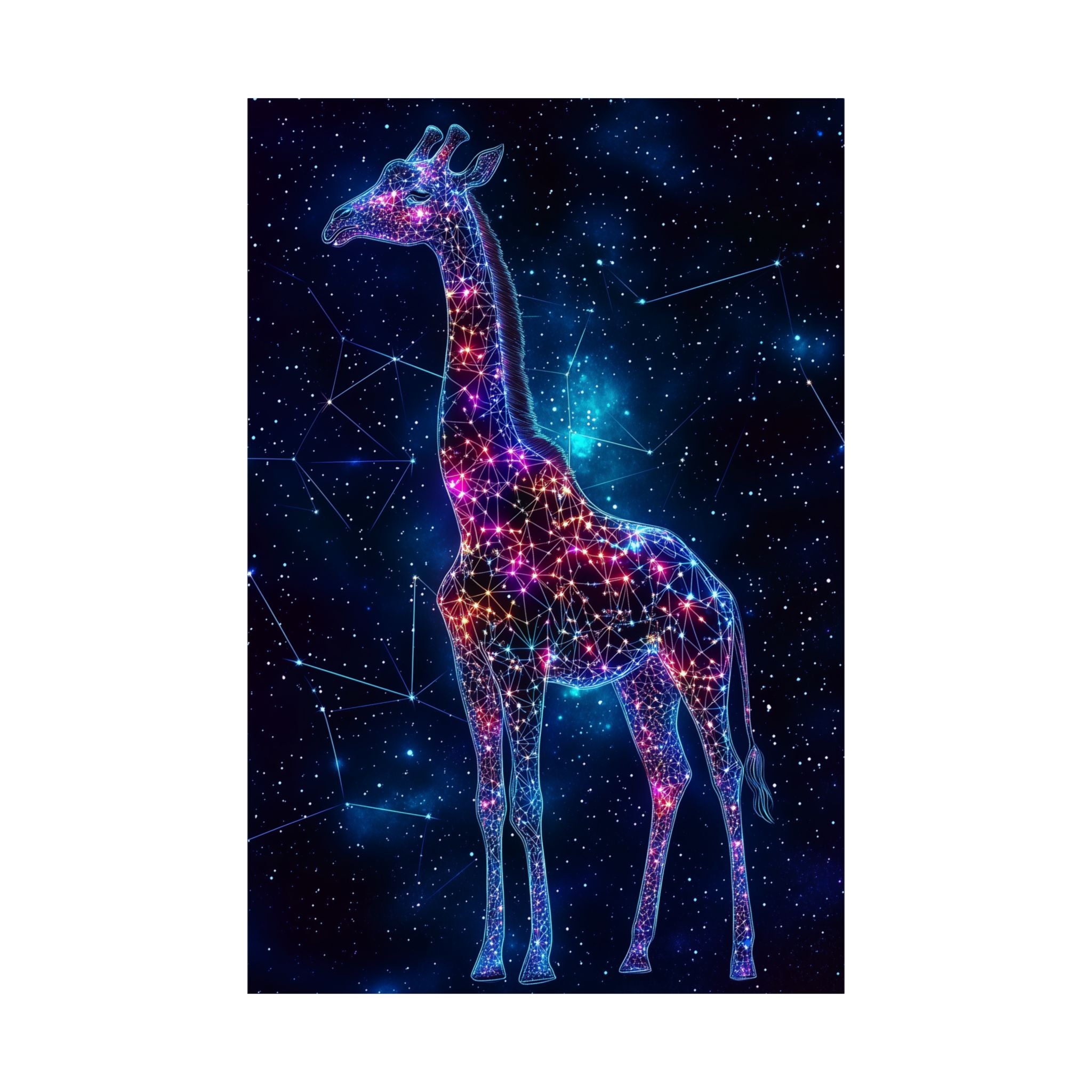 Constellation Giraffe Poster