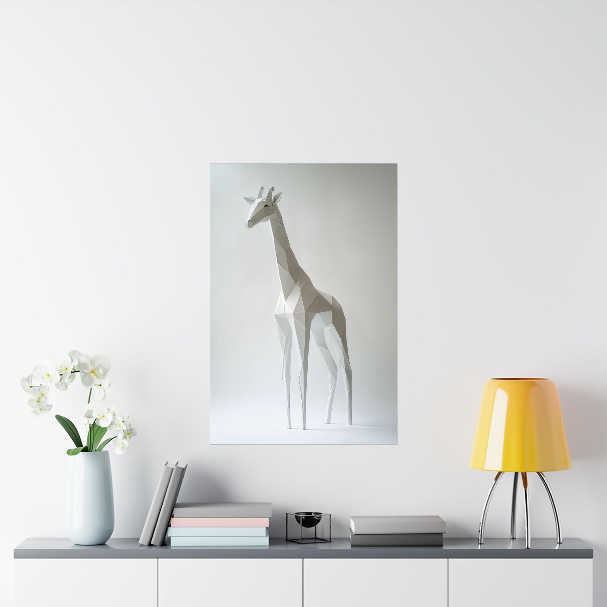 Folded Giraffe Poster