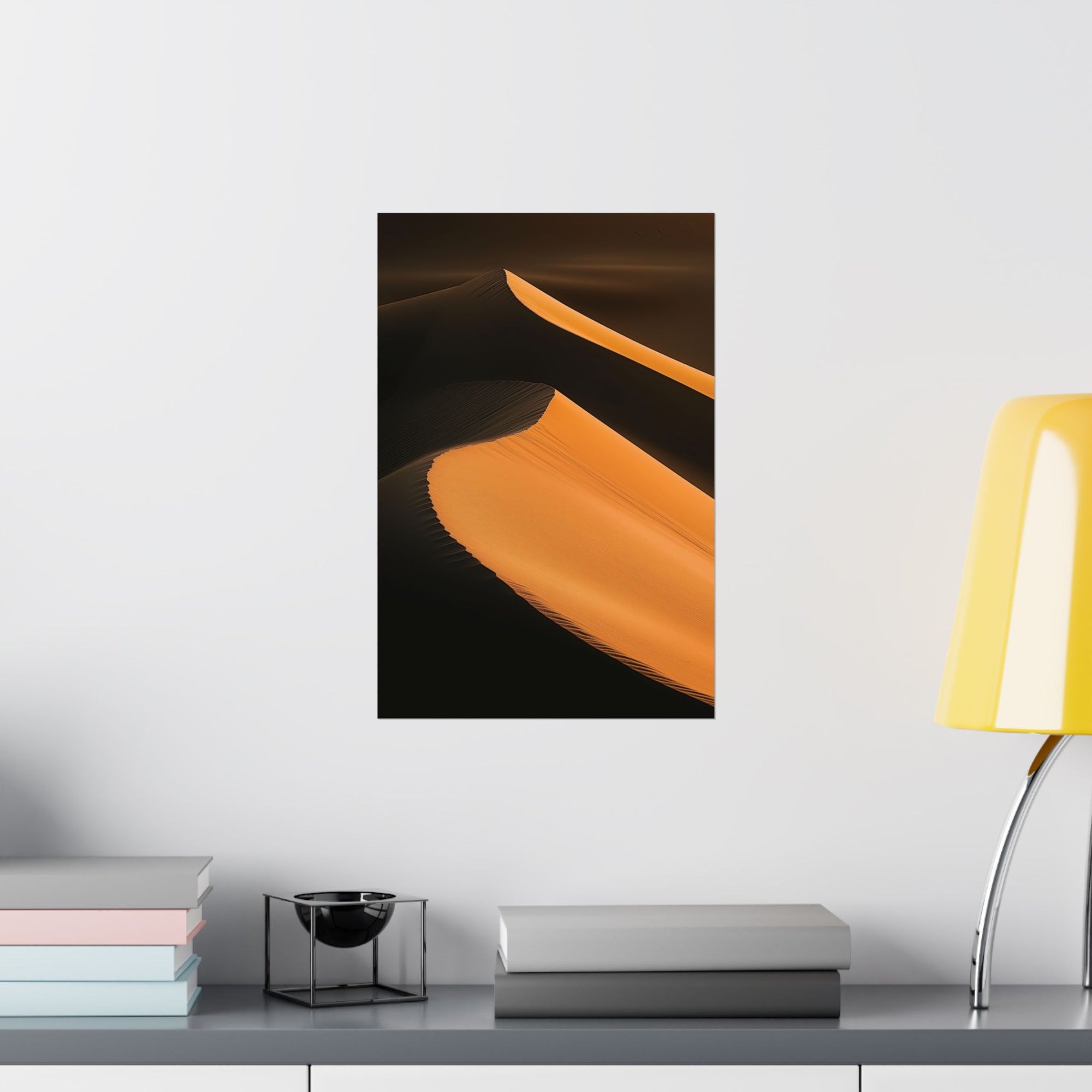 Minimalist Desert Dunes Poster Wall Art - SynthFrame