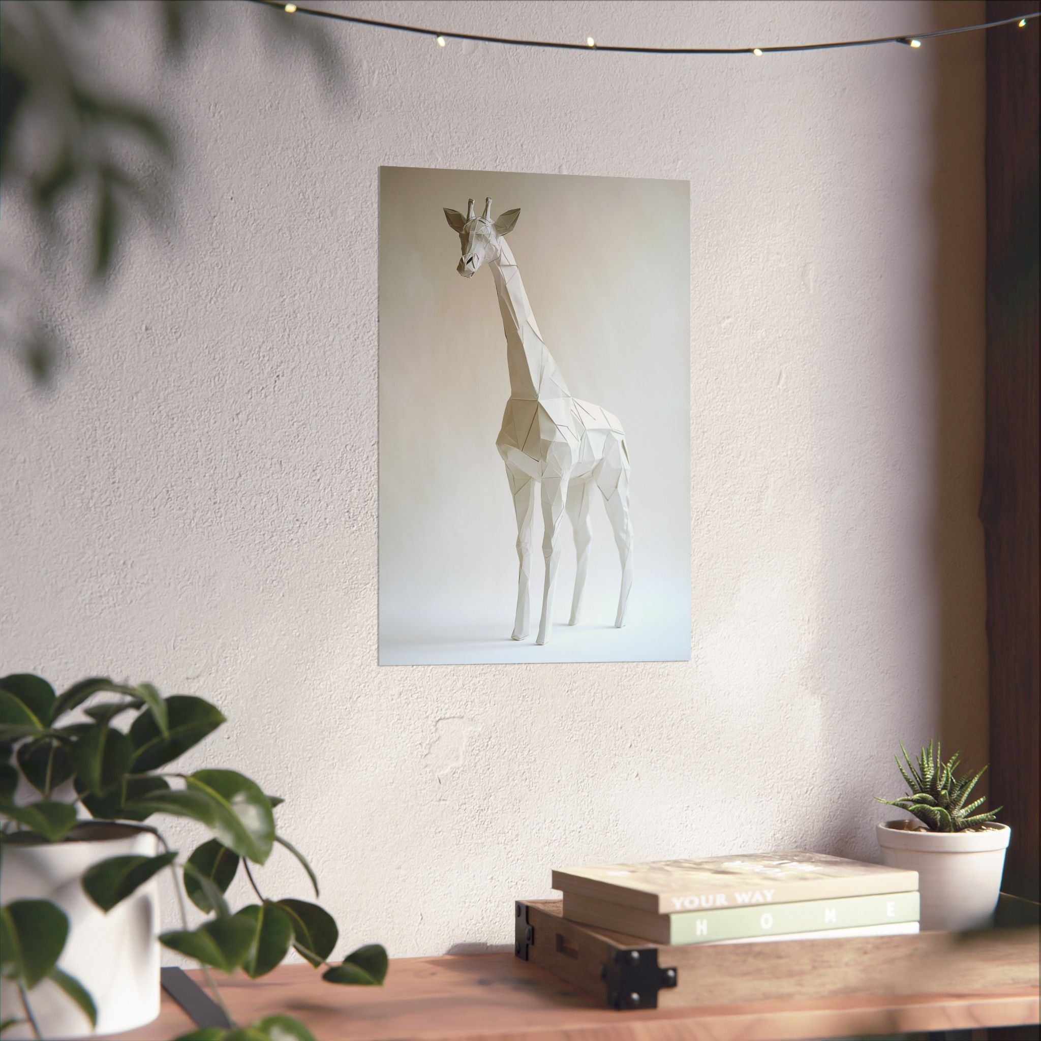 Folded Giraffe Poster